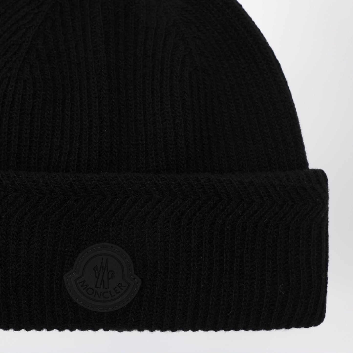 Moncler Black Wool And Cashmere Beanie Men MONCLER