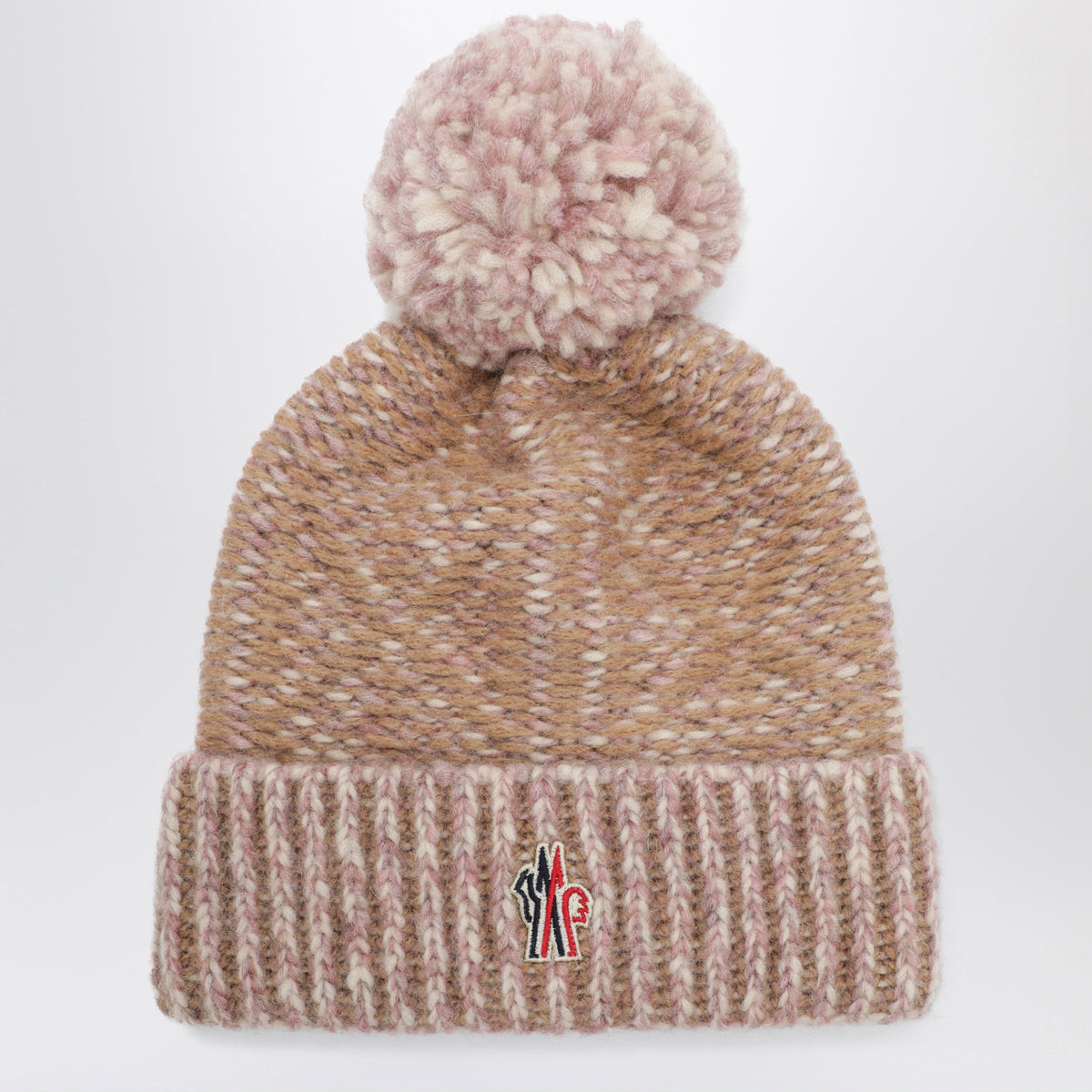 Moncler Grenoble Pink Argyle-Pattern Beanie In Wool And Alpaca Blend Women MONCLER GRENOBLE