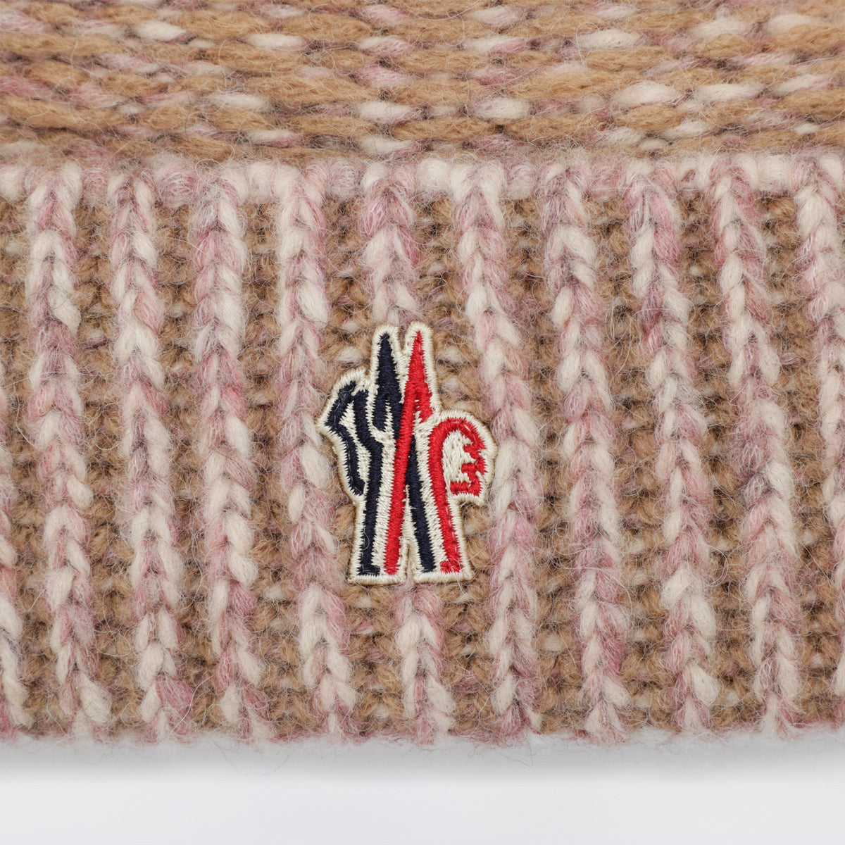 Moncler Grenoble Pink Argyle-Pattern Beanie In Wool And Alpaca Blend Women MONCLER GRENOBLE
