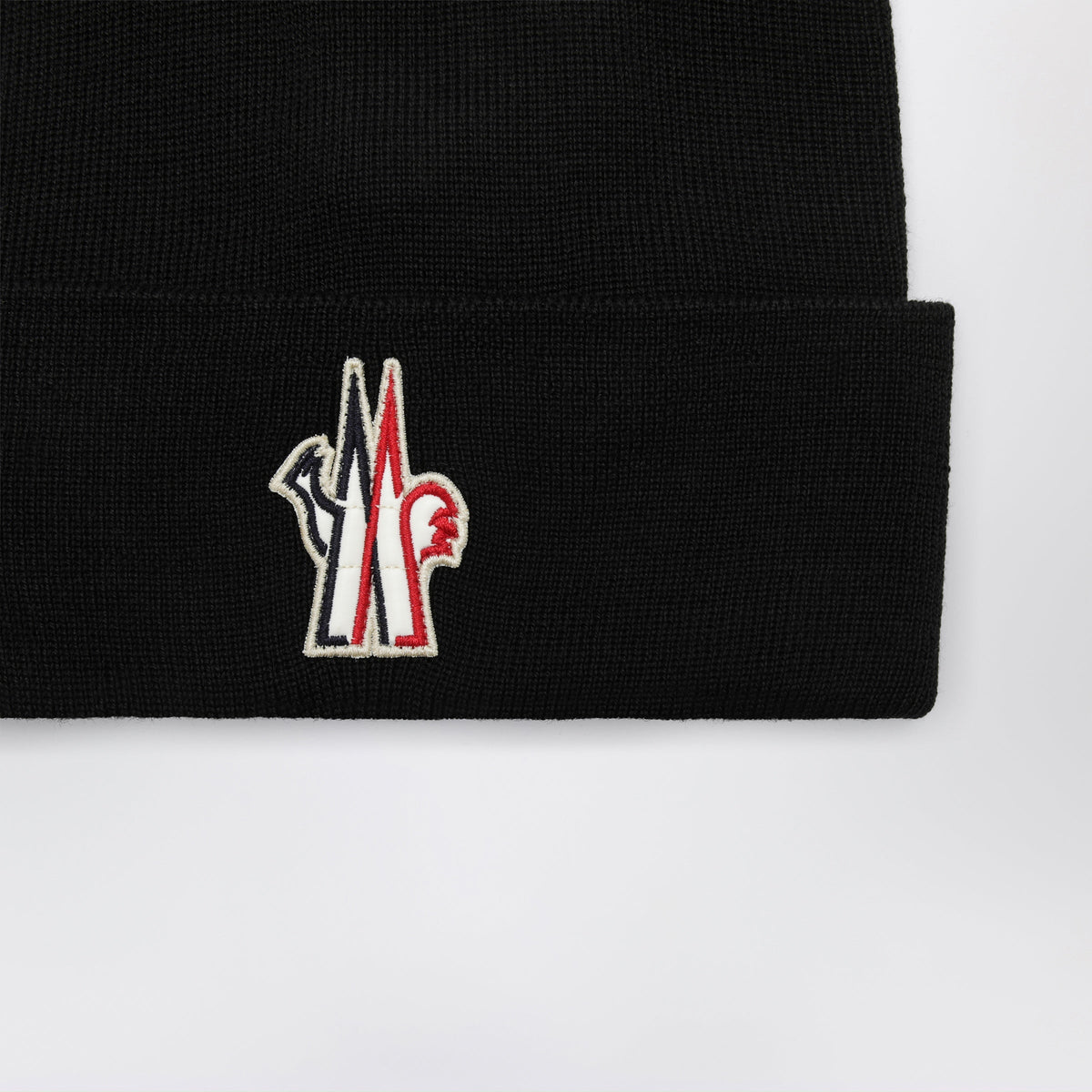 Moncler Grenoble Black Wool Beanie Men MONCLER GRENOBLE
