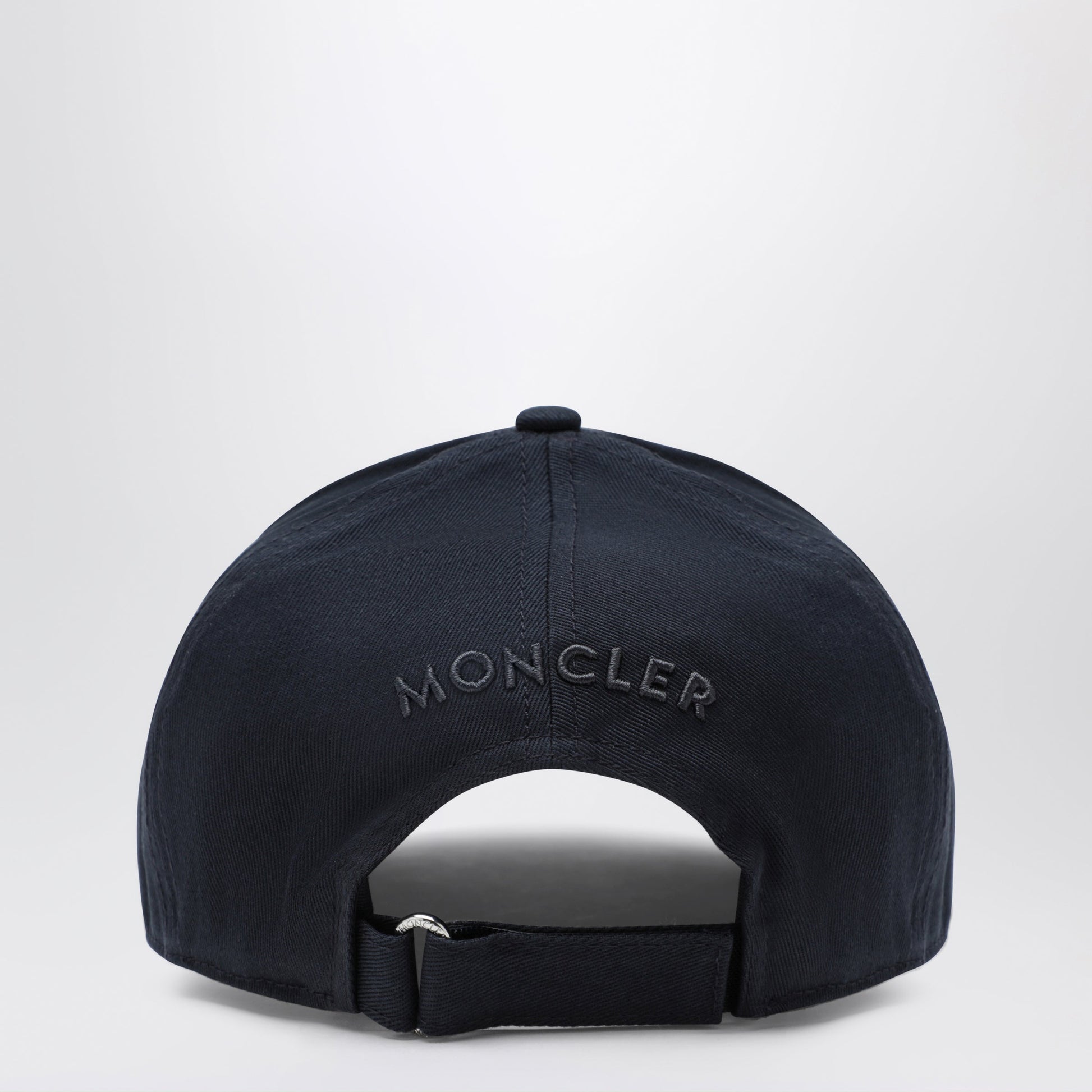 Moncler Baseball Cap With Front Patch In Cotton Blue Men MONCLER
