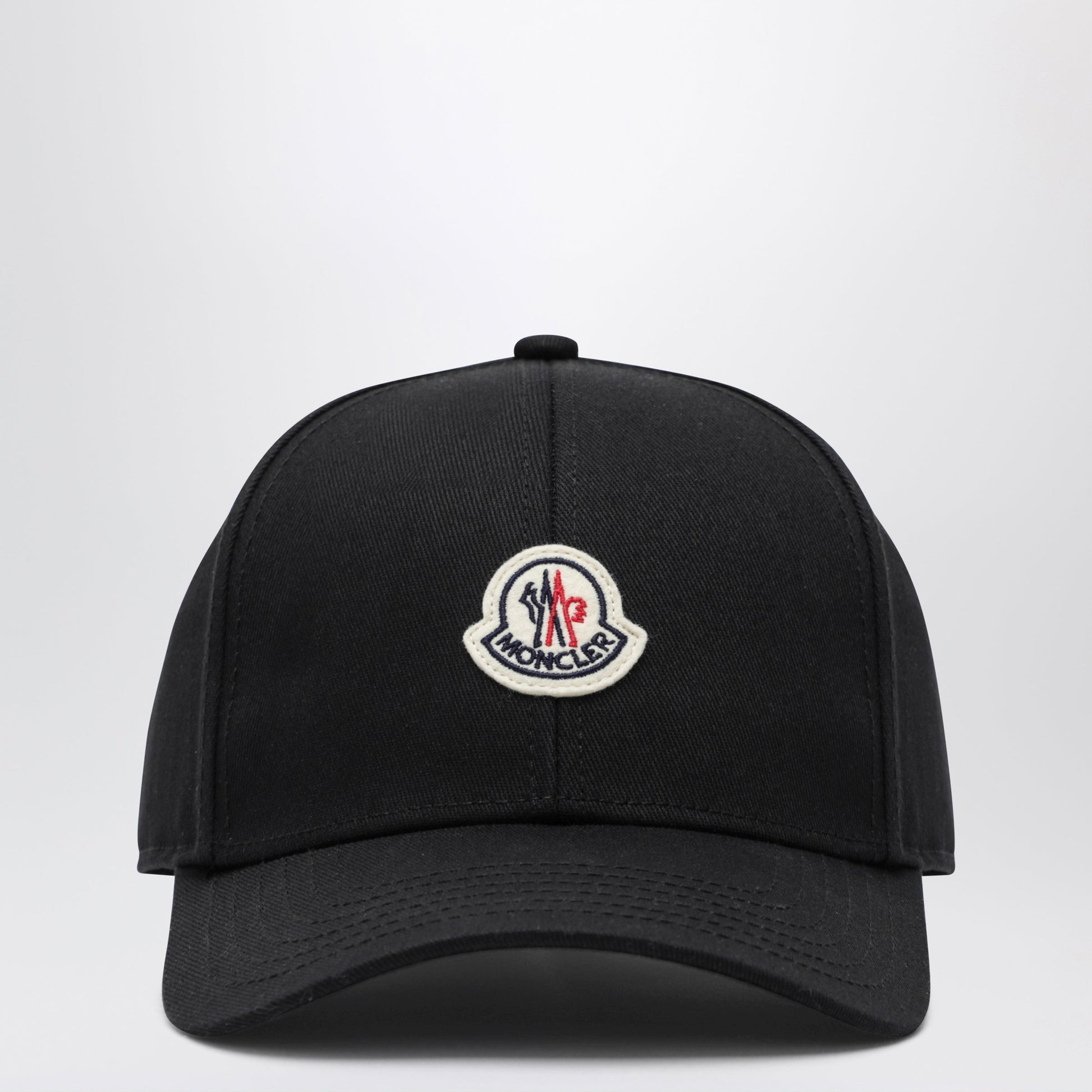 Moncler Black Cotton Baseball Cap With Patch Men MONCLER