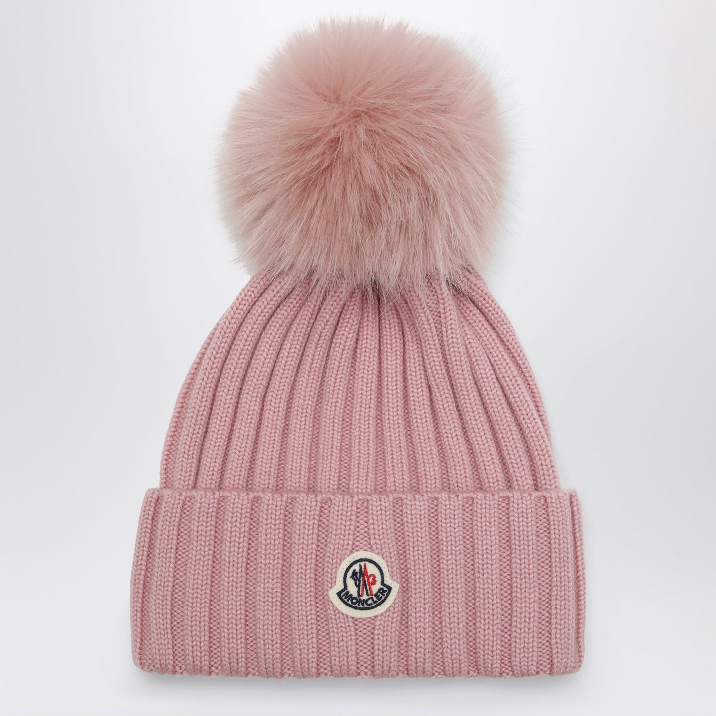 Moncler Pink Wool Beanie With Pom-Pom Women MONCLER