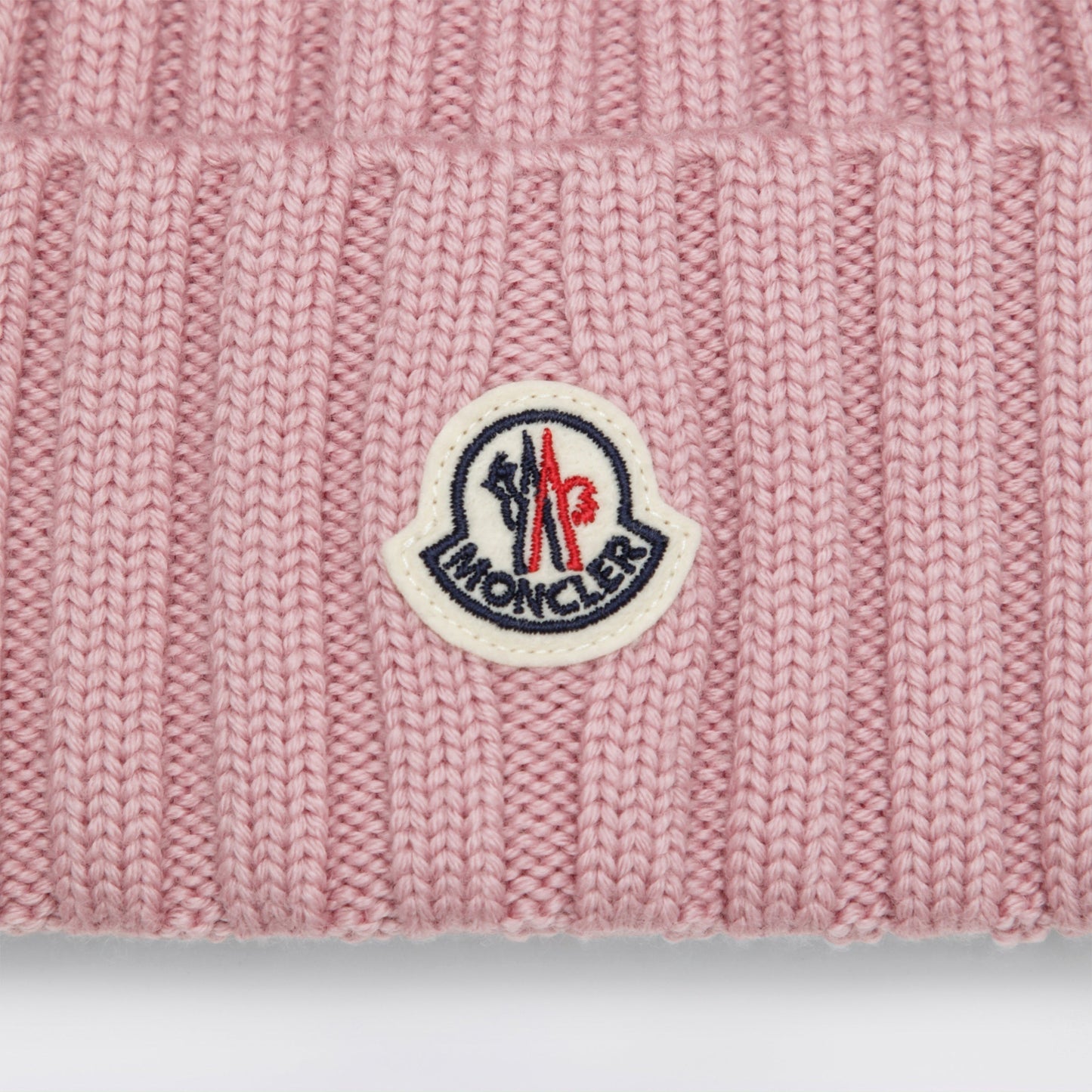 Moncler Pink Wool Beanie With Pom-Pom Women MONCLER
