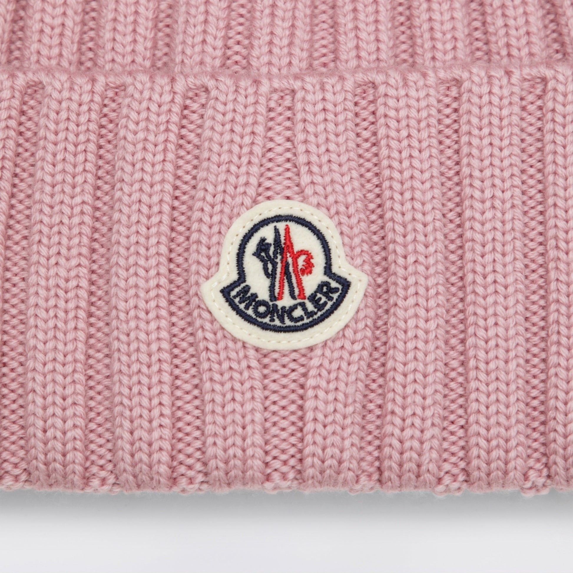 Moncler Pink Wool Beanie With Pom-Pom Women MONCLER