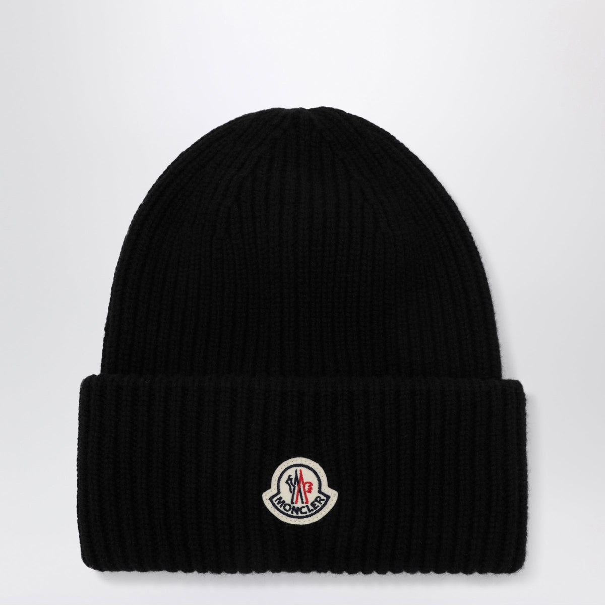 Moncler Black Beanie In Wool And Cashmere Men MONCLER