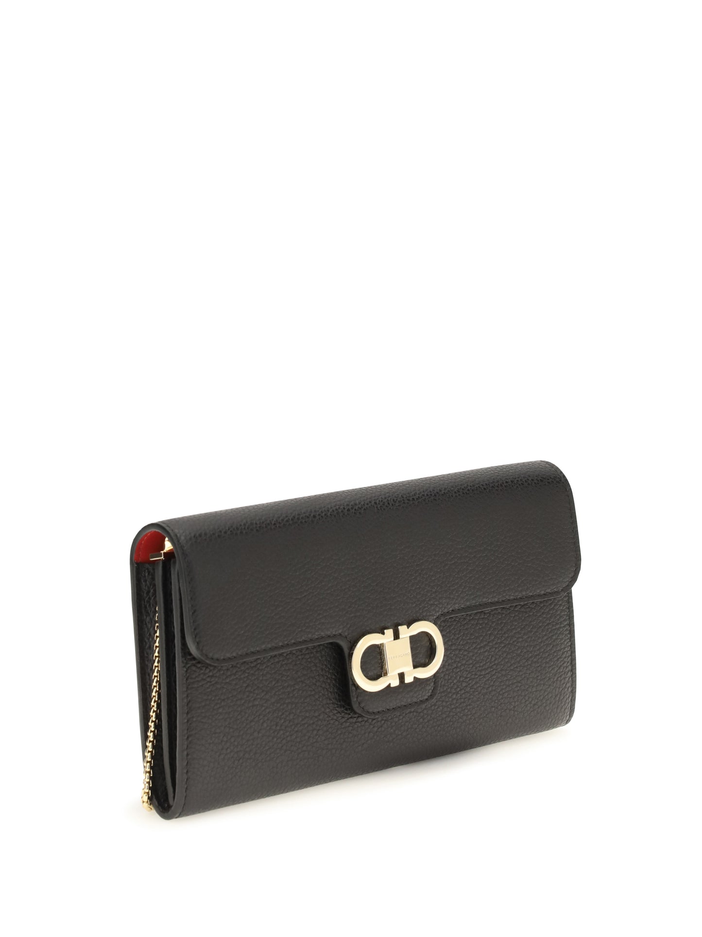 Ferragamo Women Gancini Wallet With Shoulder Strap