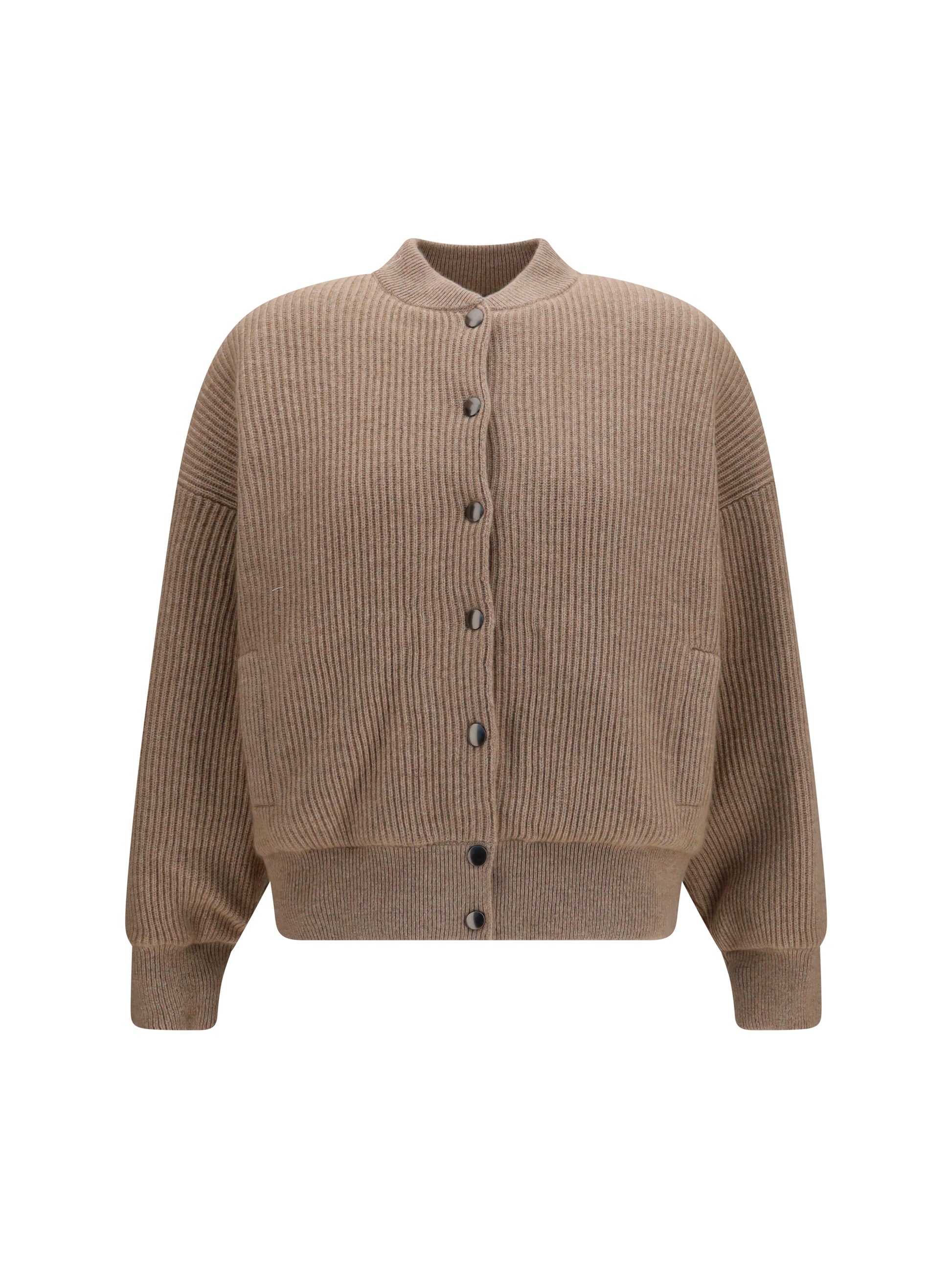 Brunello Cucinelli Women Ribbed Cashmere Bomber BRUNELLO CUCINELLI