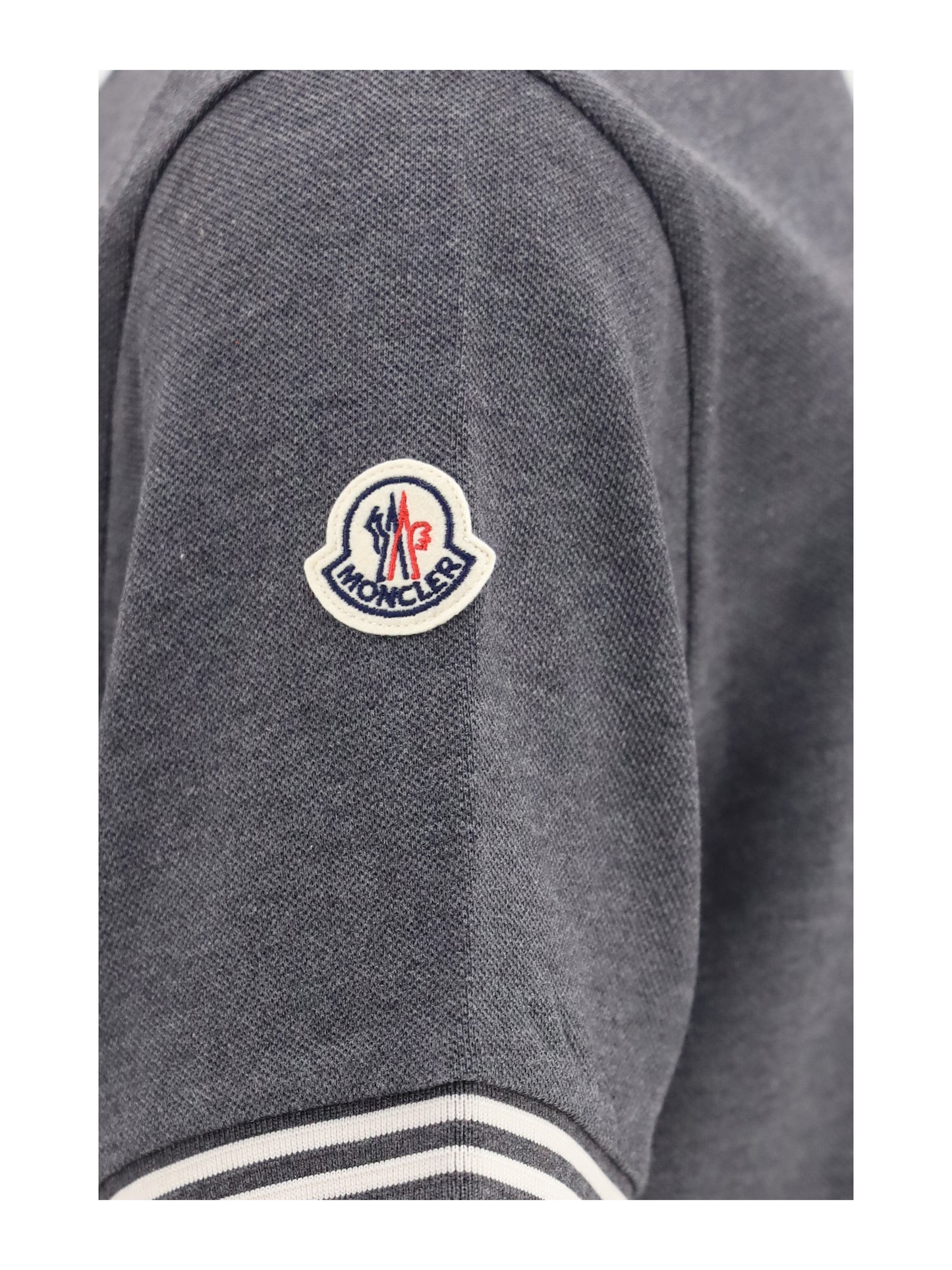 Moncler Men Cotton Piqué Polo With Striped Trims MONCLER