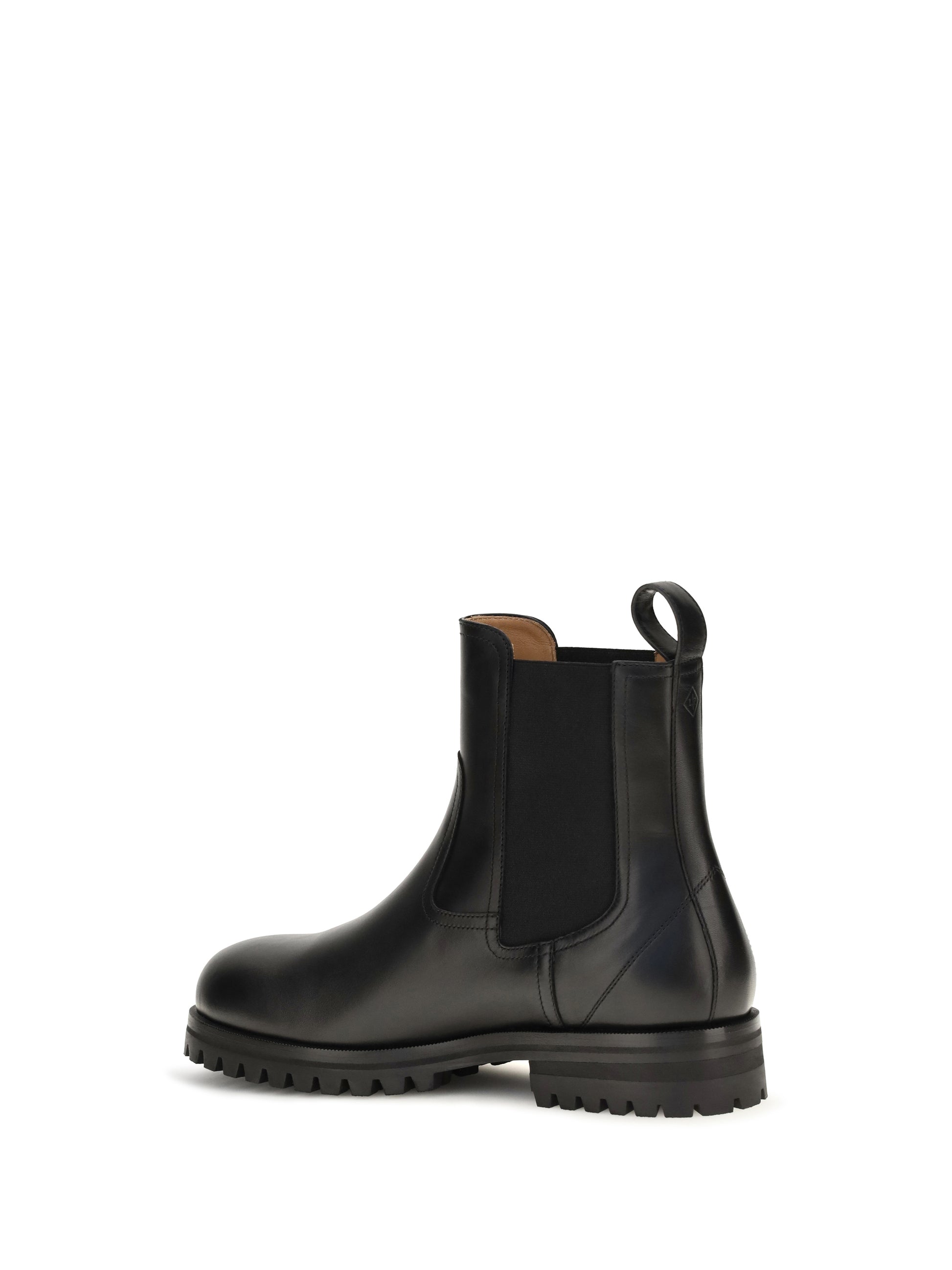 Loro Piana Men Kent Leather Ankle Boots LORO PIANA