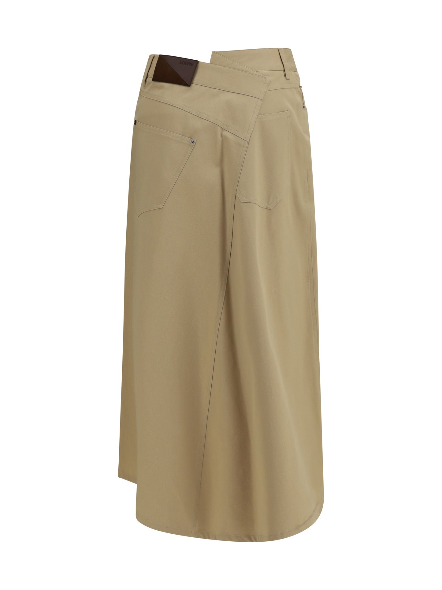 Loewe Women Asymmetric Cotton Skirt LOEWE
