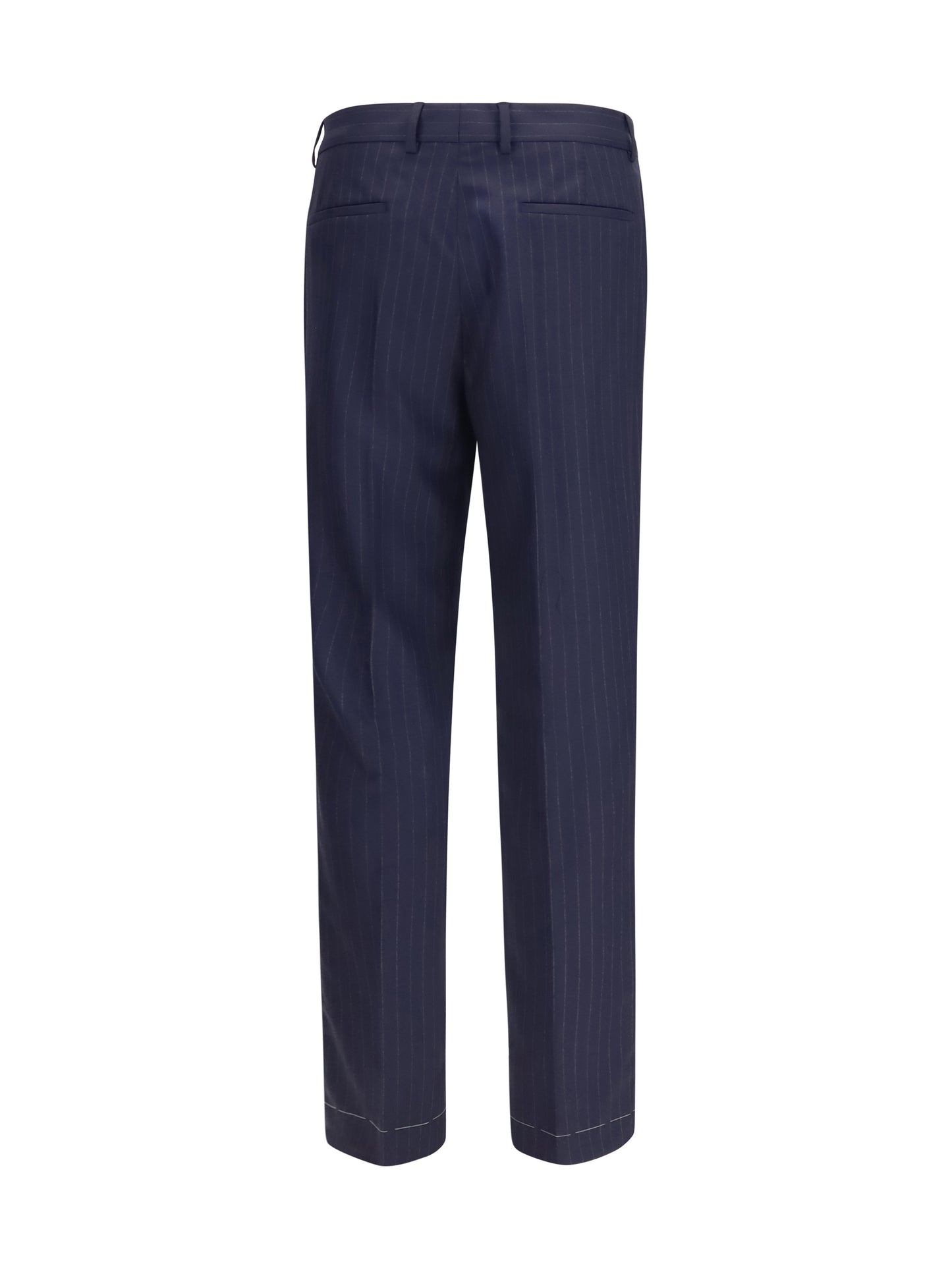 Brunello Cucinelli Men Virgin Wool Batavia Pinstriped Pants BRUNELLO CUCINELLI
