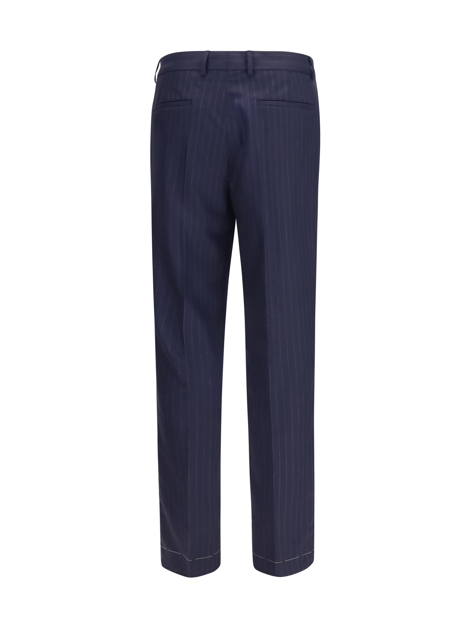 Brunello Cucinelli Men Virgin Wool Batavia Pinstriped Pants BRUNELLO CUCINELLI