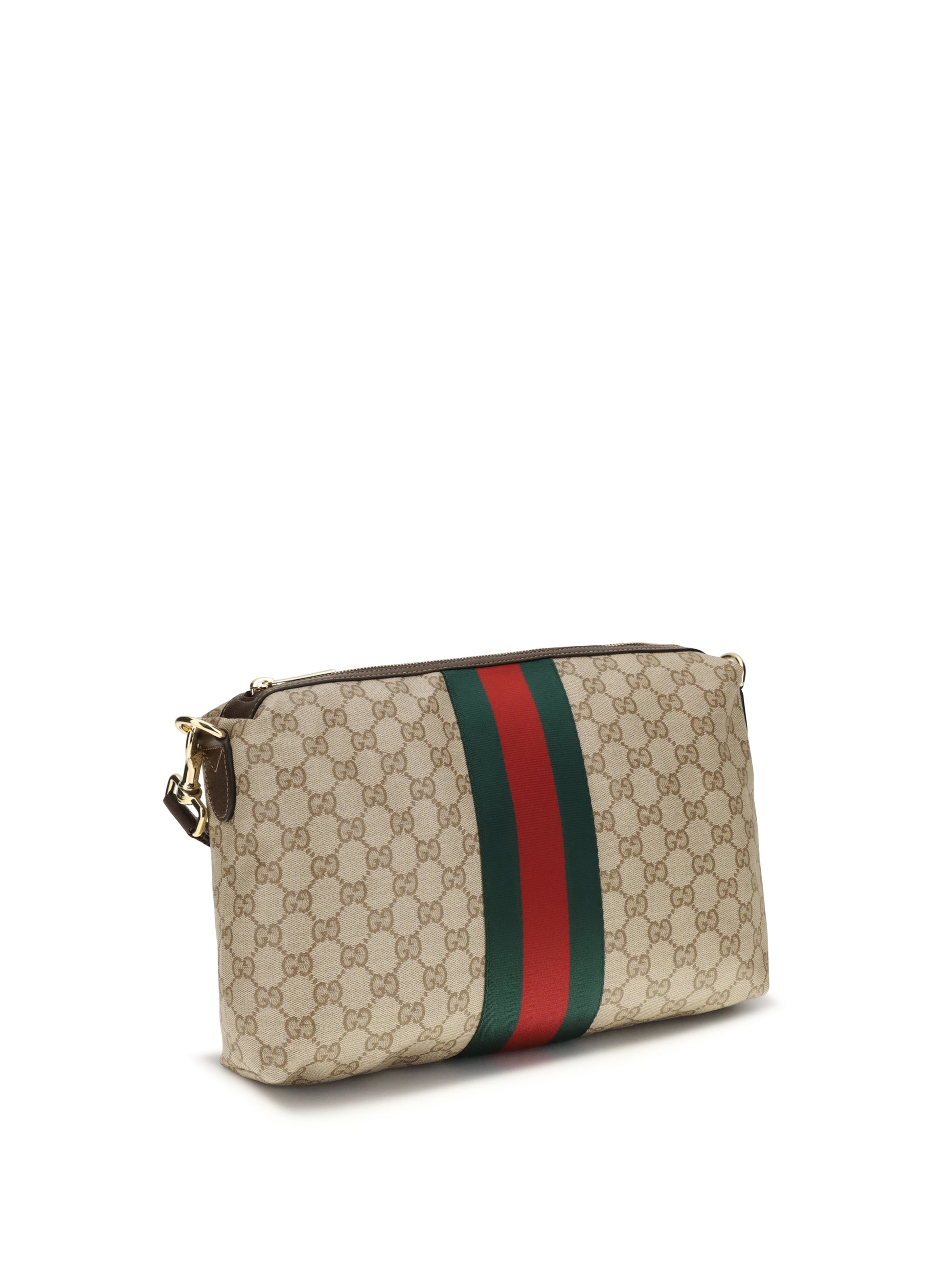 Gucci Men Medium Gg Shoulder Bag With Web Stripe GUCCI