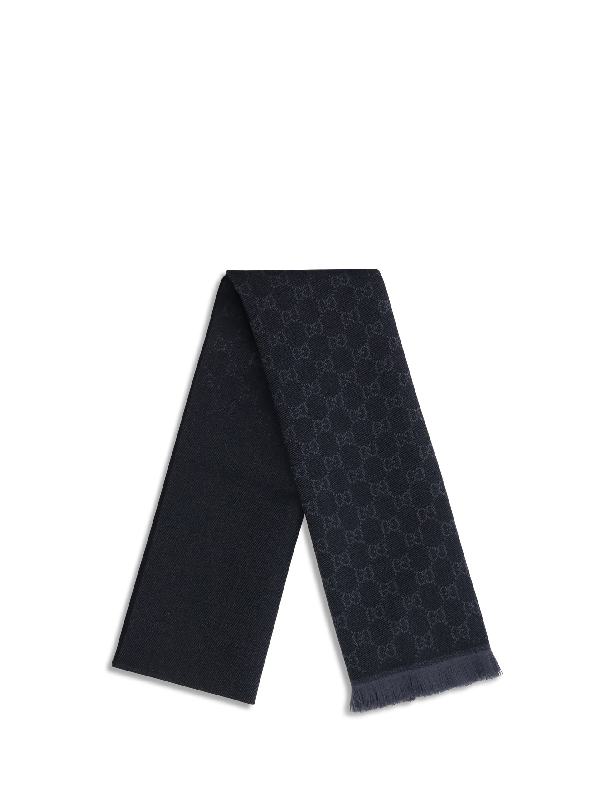Gucci Women Gg Supreme Embroidered Wool Scarf GUCCI