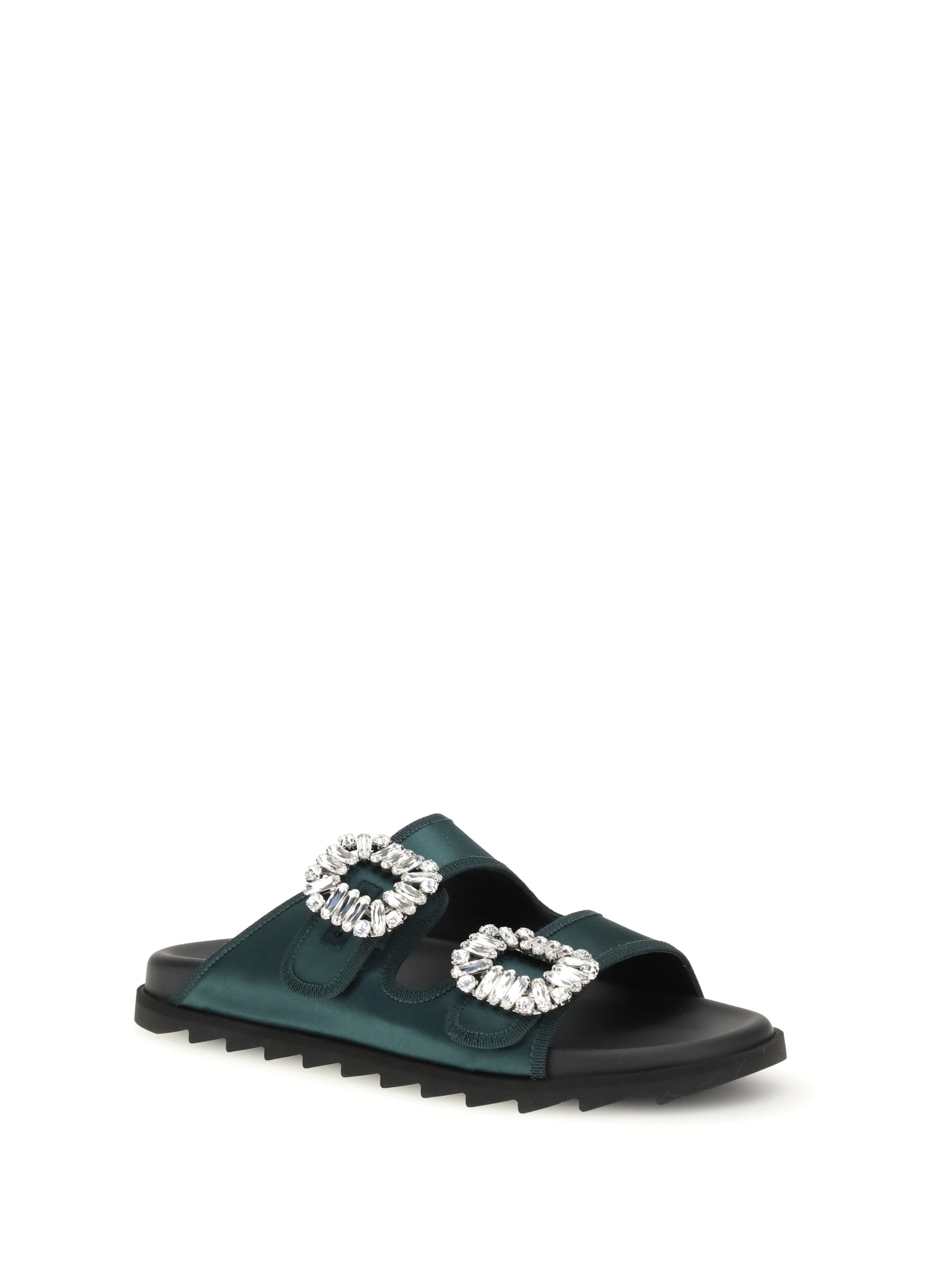 Roger Vivier Women Slidy Viv Sandals With Strass ROGER VIVIER