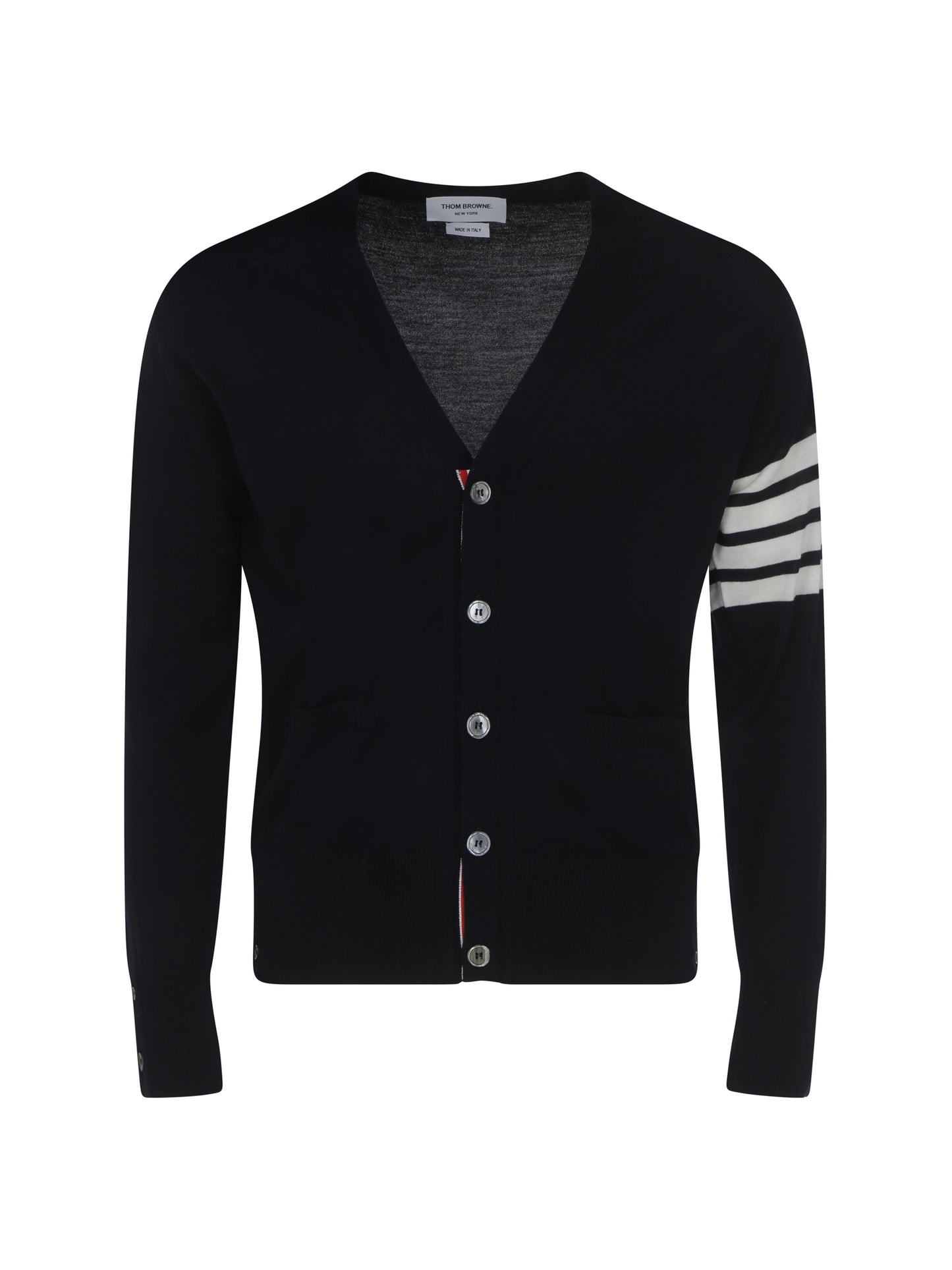 Thom Browne Men Virgin Wool Cardigan THOM BROWNE