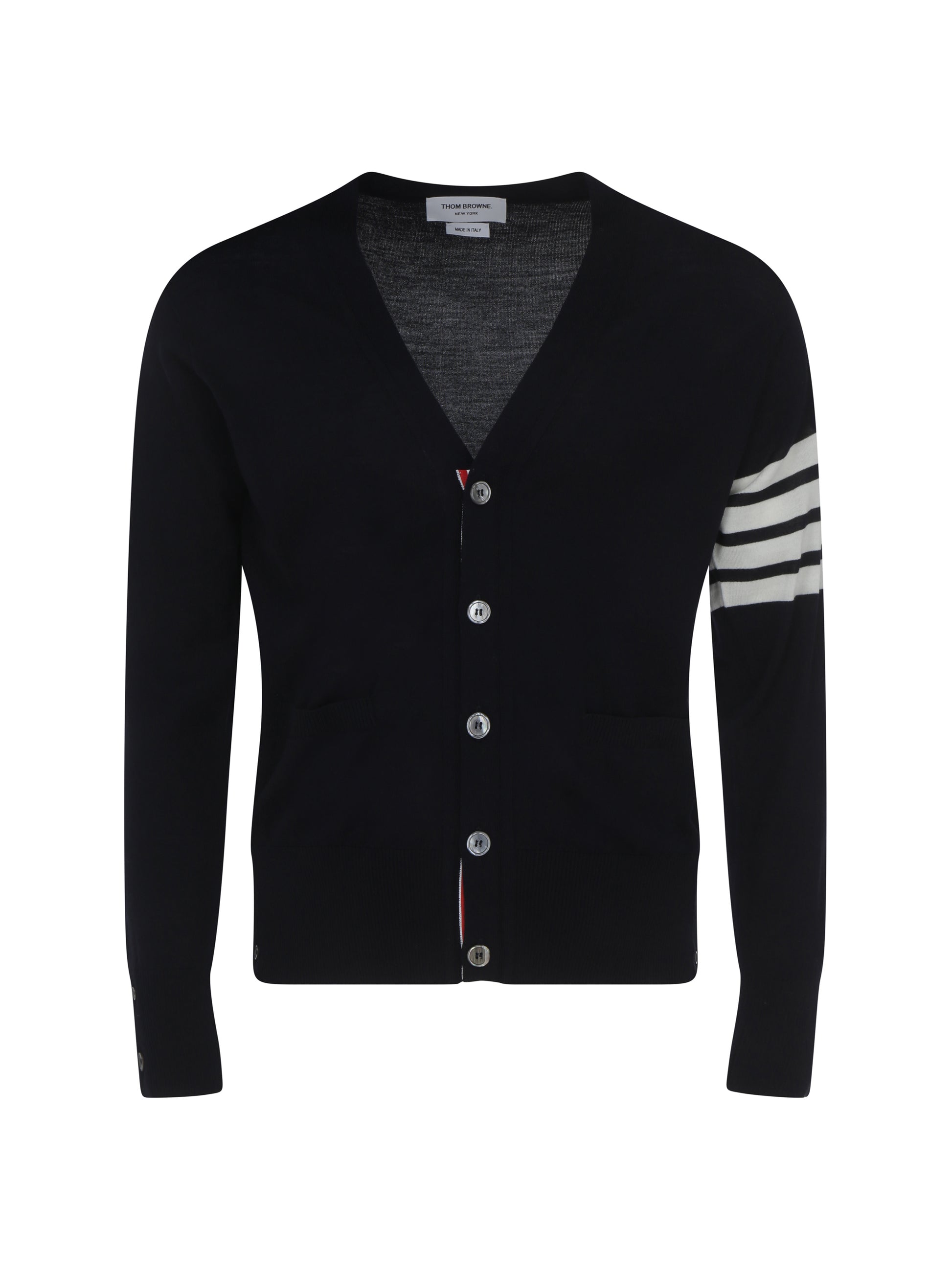 Thom Browne Men Virgin Wool Cardigan THOM BROWNE