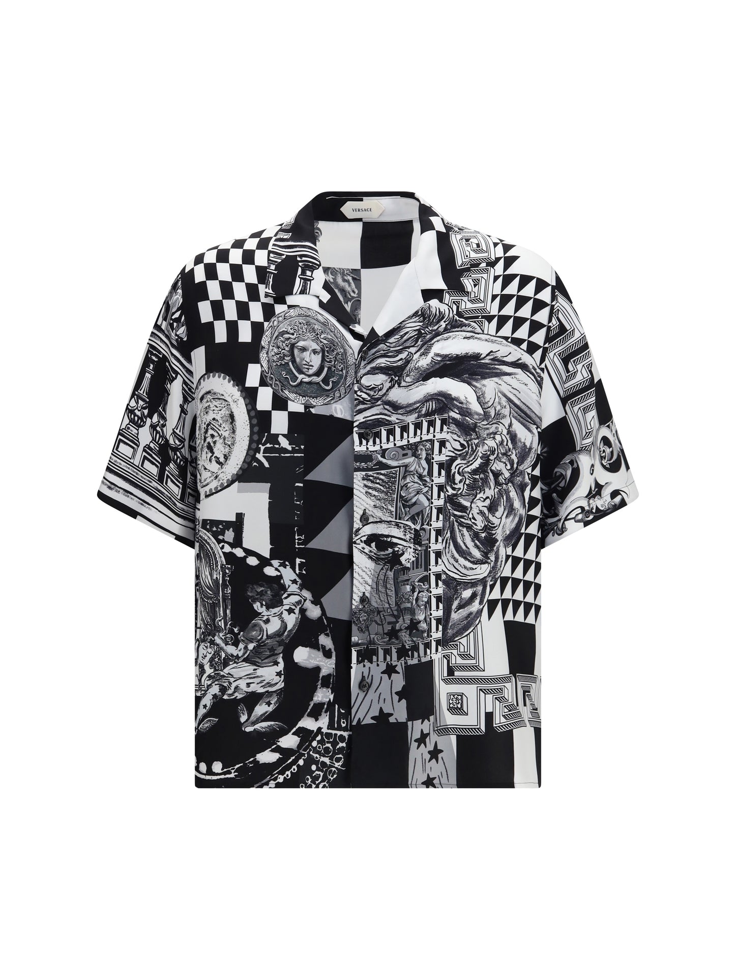 Versace Men Printed Silk Twill Shirt VERSACE
