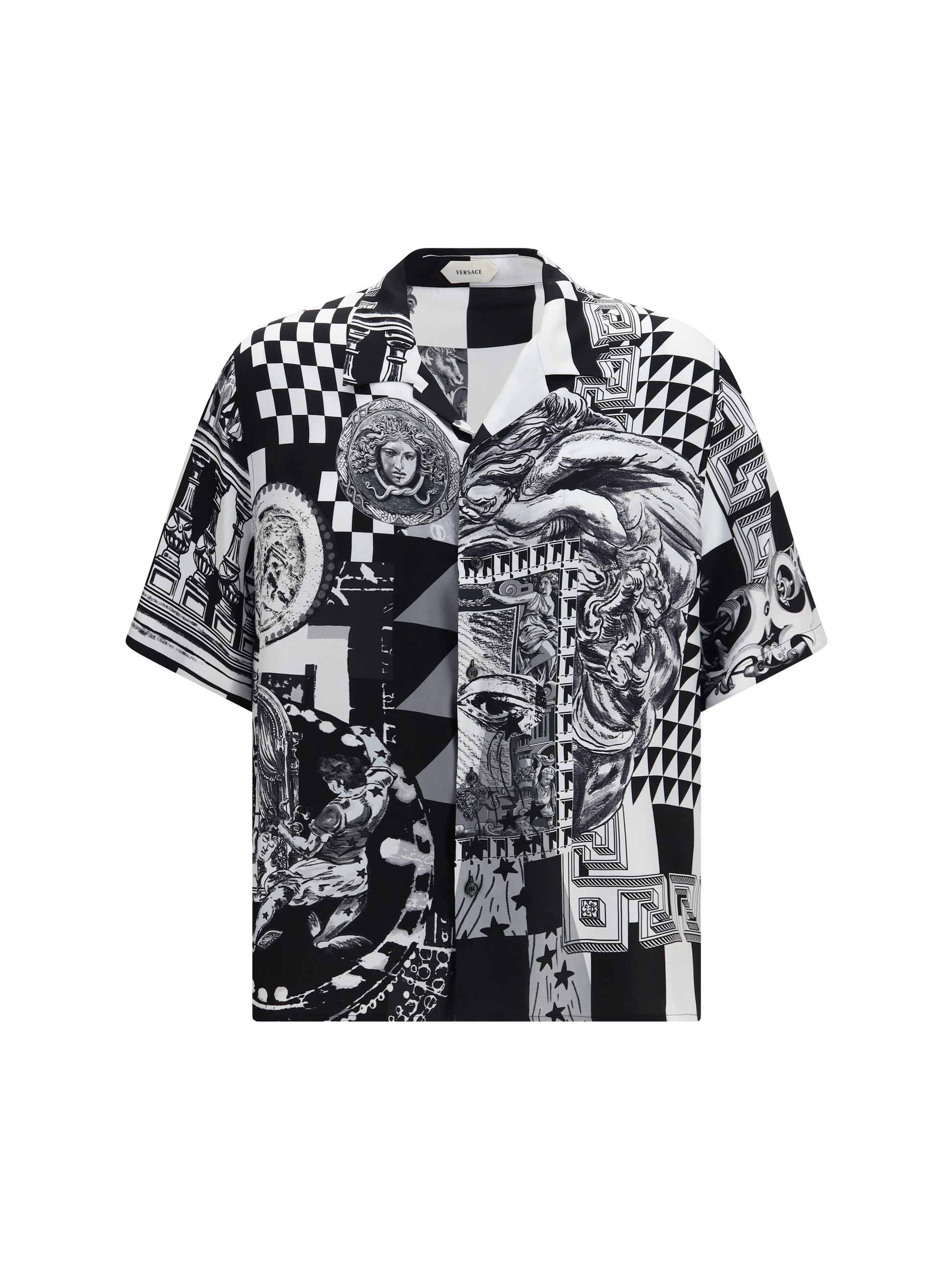 Versace Men Printed Silk Twill Shirt VERSACE