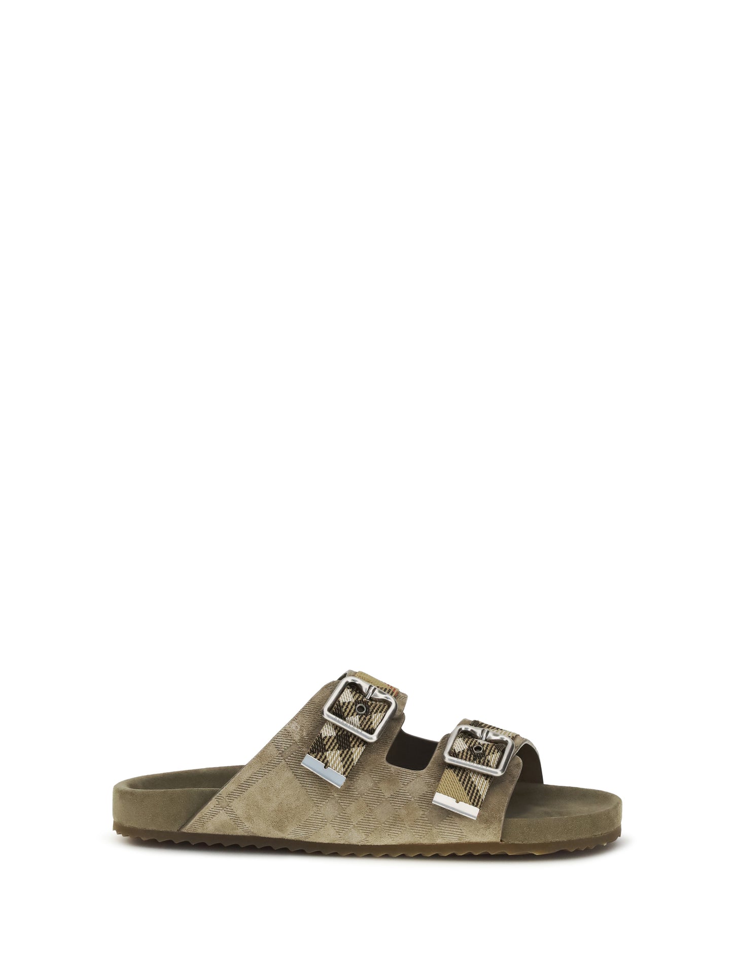 Burberry Men Urchin Suede Check Sandals BURBERRY