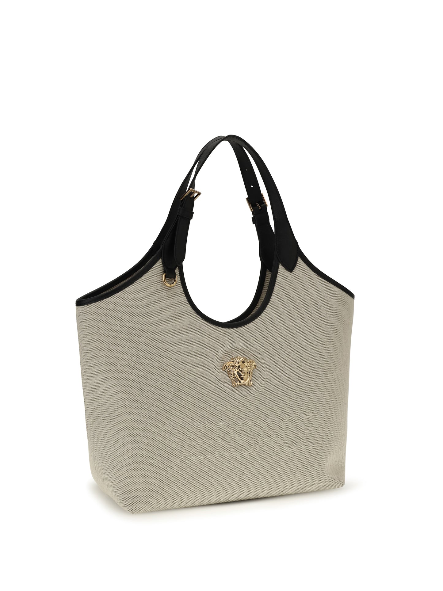 Versace Women Tote Fabric Calf Leather