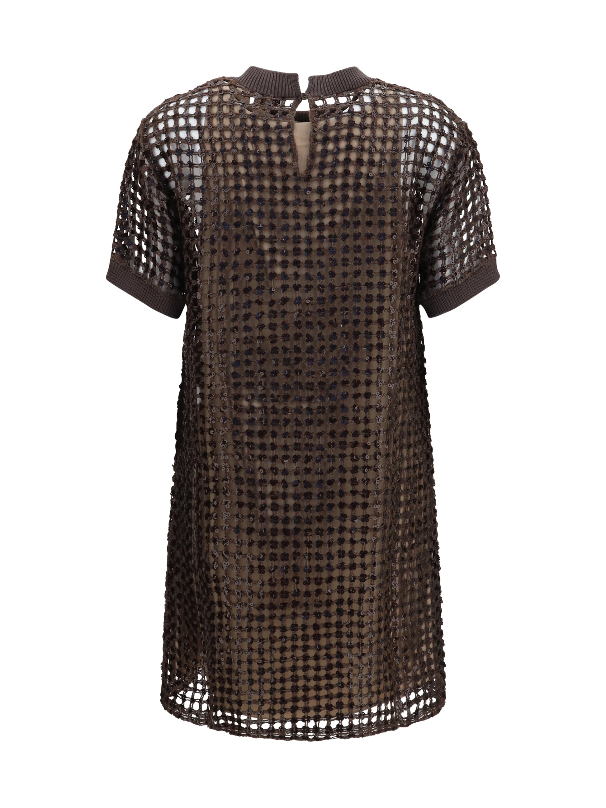Brunello Cucinelli Women Sequin Mesh Mini Dress BRUNELLO CUCINELLI