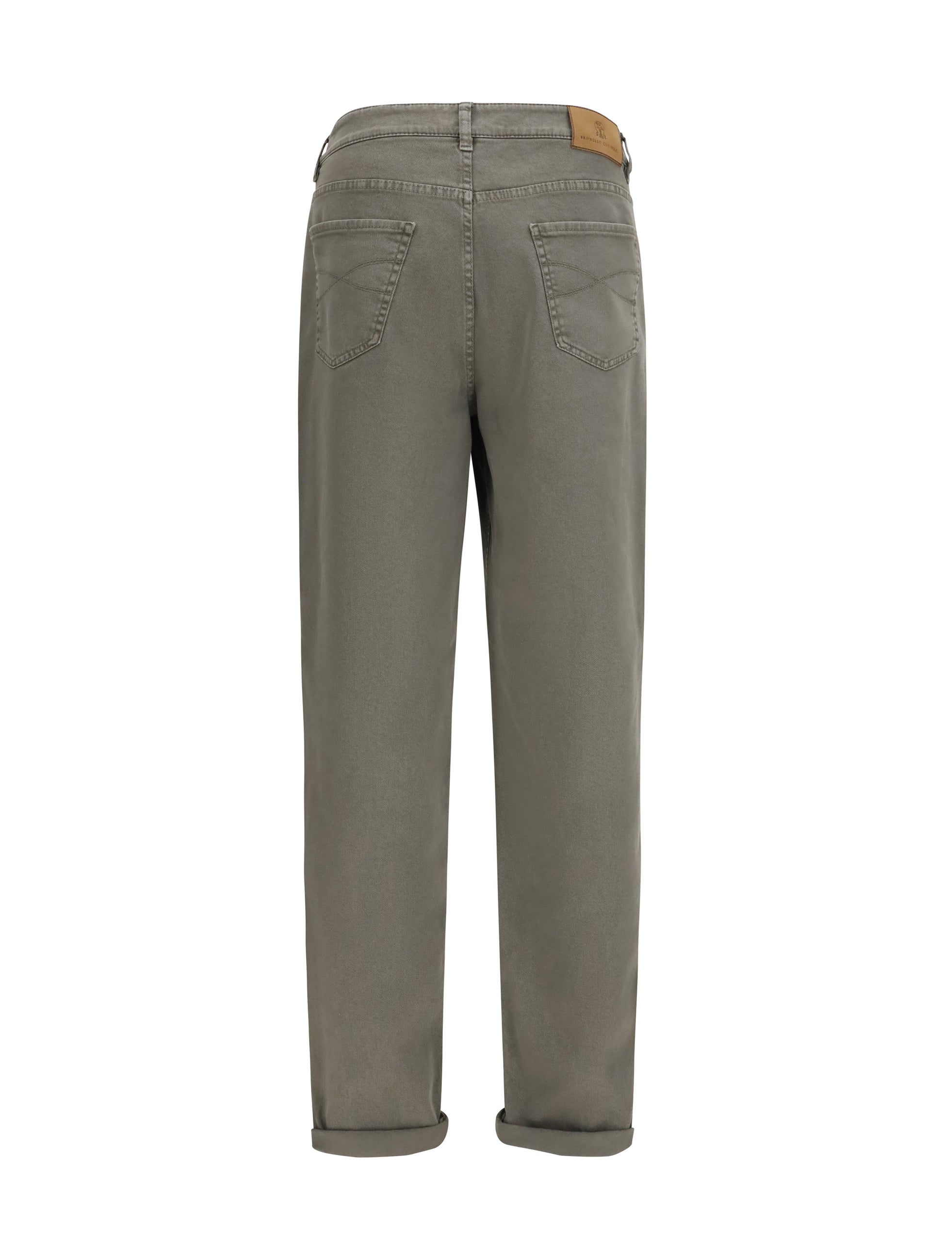 Brunello Cucinelli Men Jeans With Turn-Up Hem BRUNELLO CUCINELLI