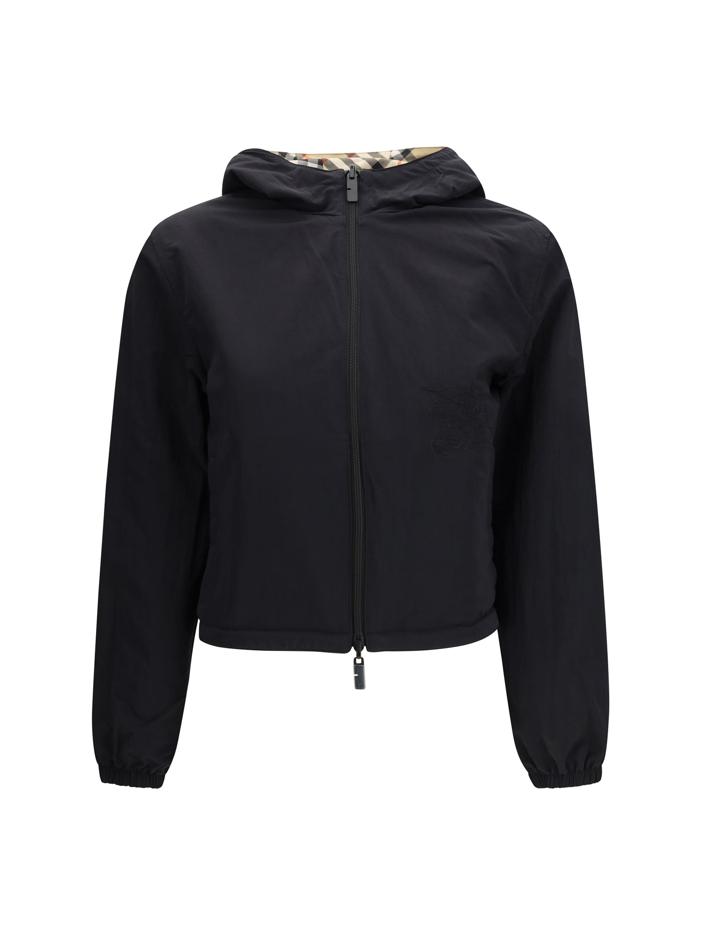 Burberry Women Reversible Cropped Check Jacket BURBERRY