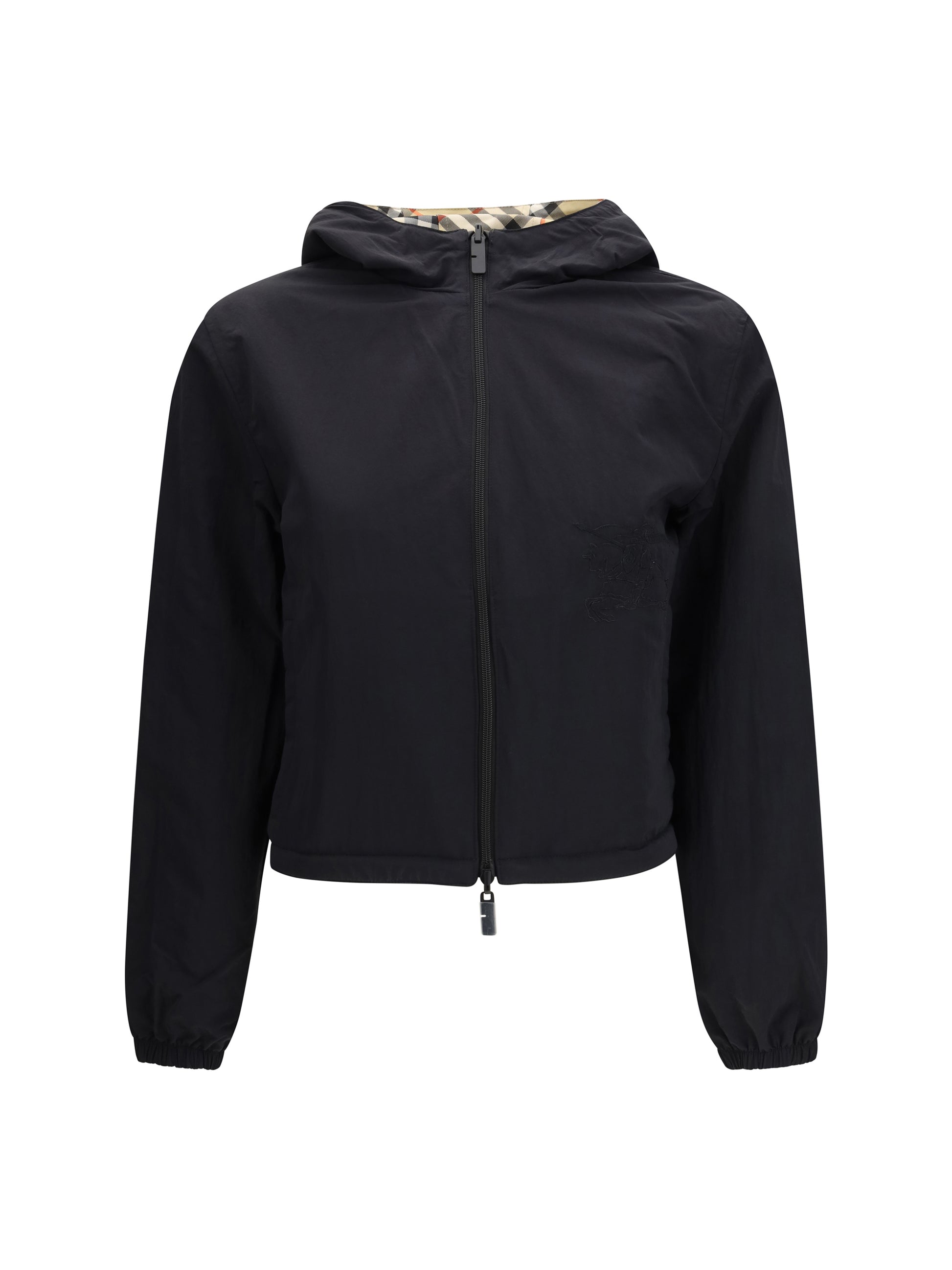 Burberry Women Reversible Cropped Check Jacket BURBERRY