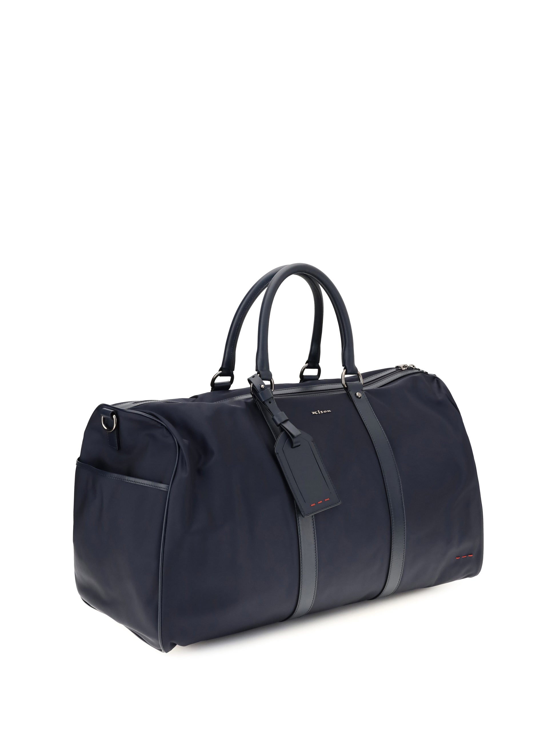 Kiton Men Leather-Trim Travel Duffle Bag KITON