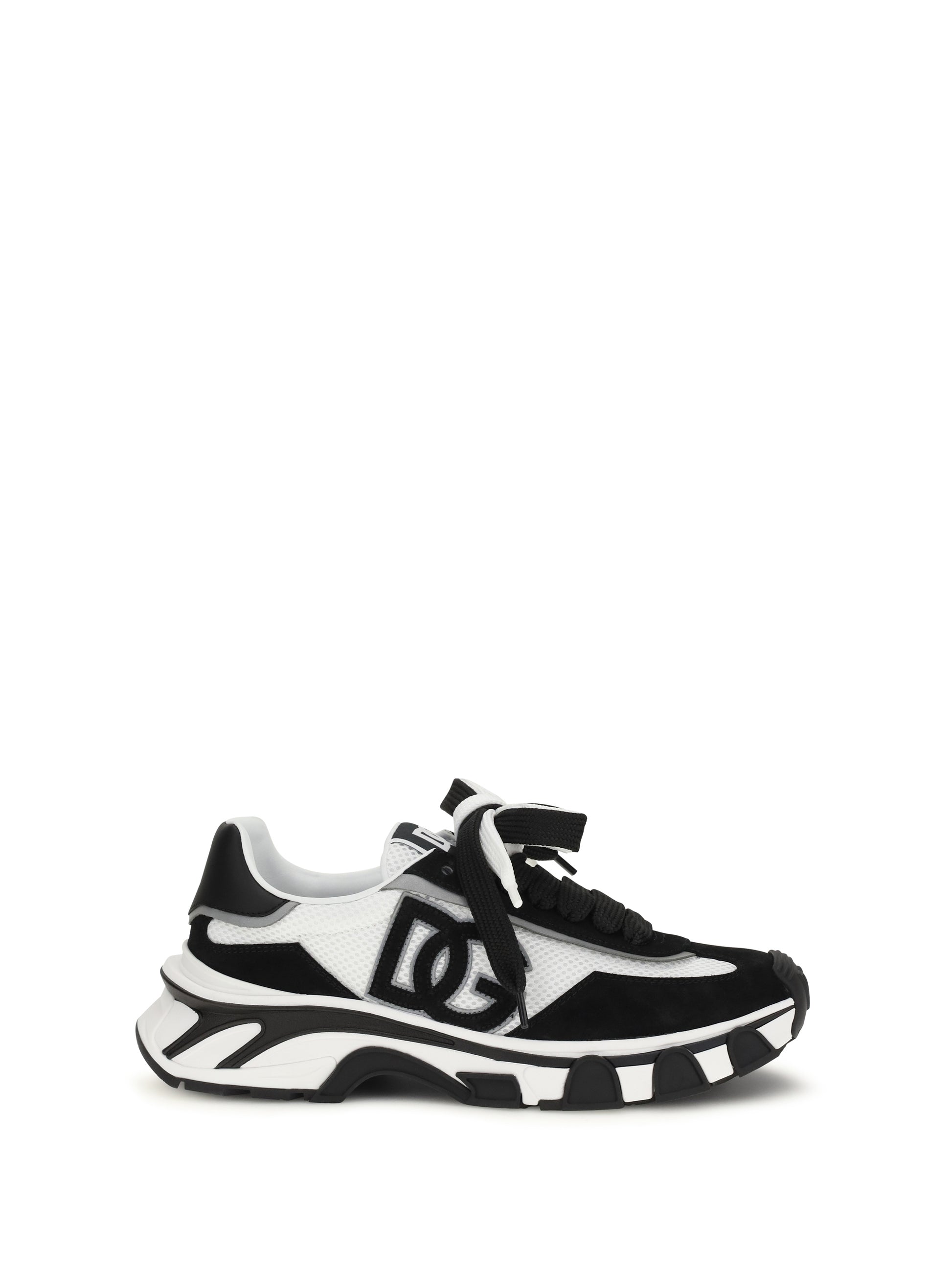 Dolce & Gabbana Men Leather And Mesh Sneakers DOLCE & GABBANA