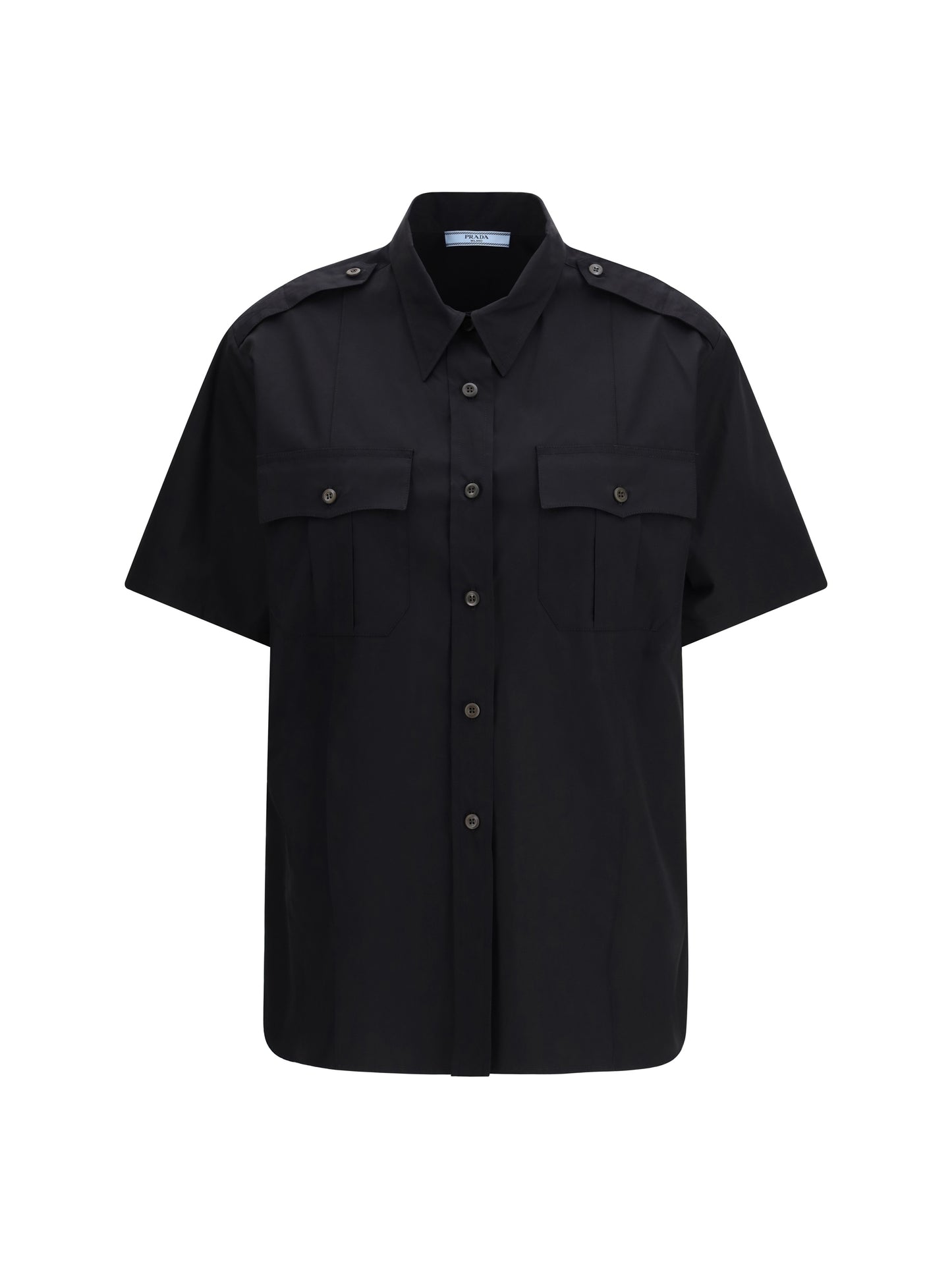 Prada Women Short-Sleeve Poplin Shirt PRADA