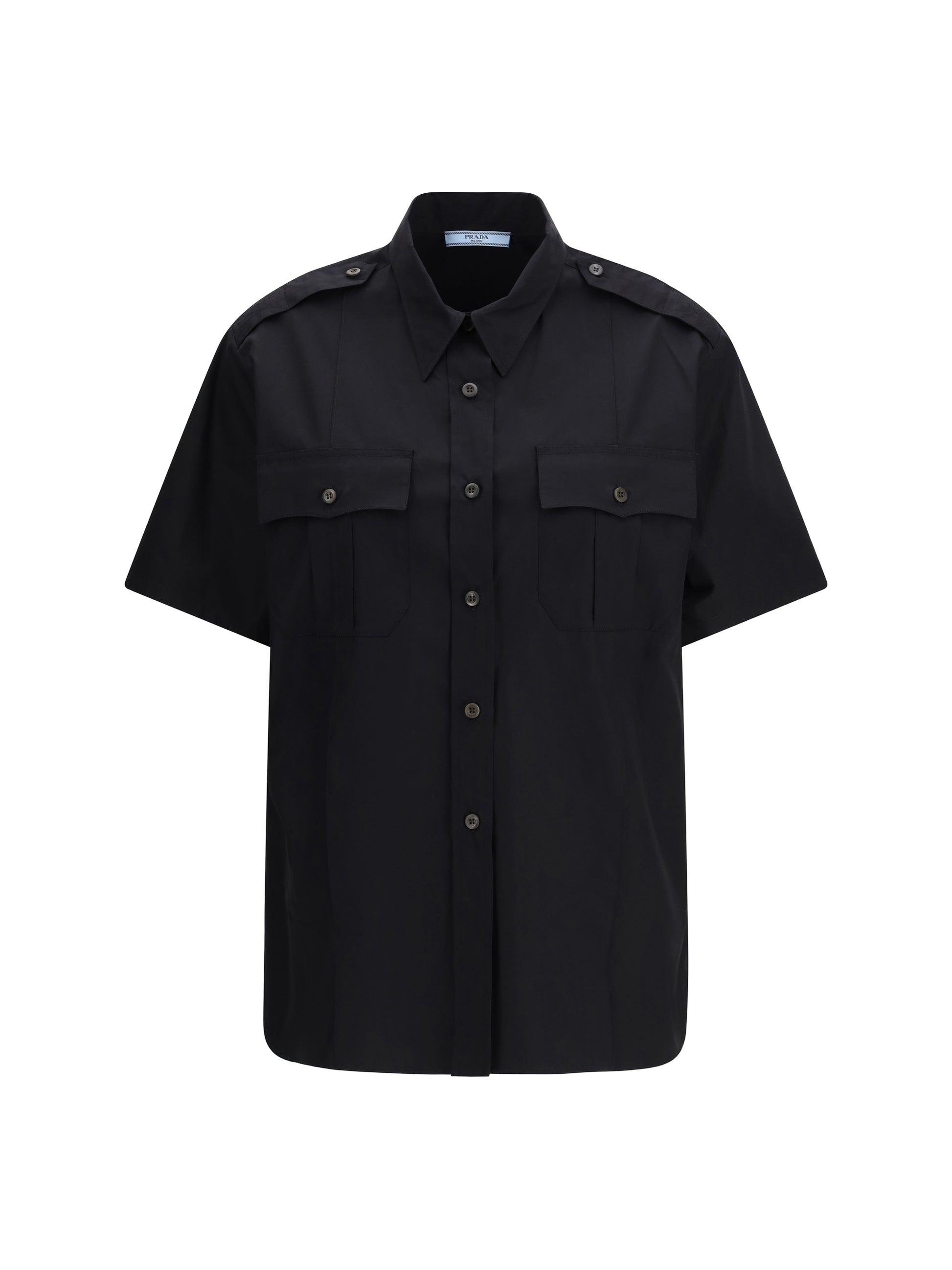 Prada Women Short-Sleeve Poplin Shirt PRADA