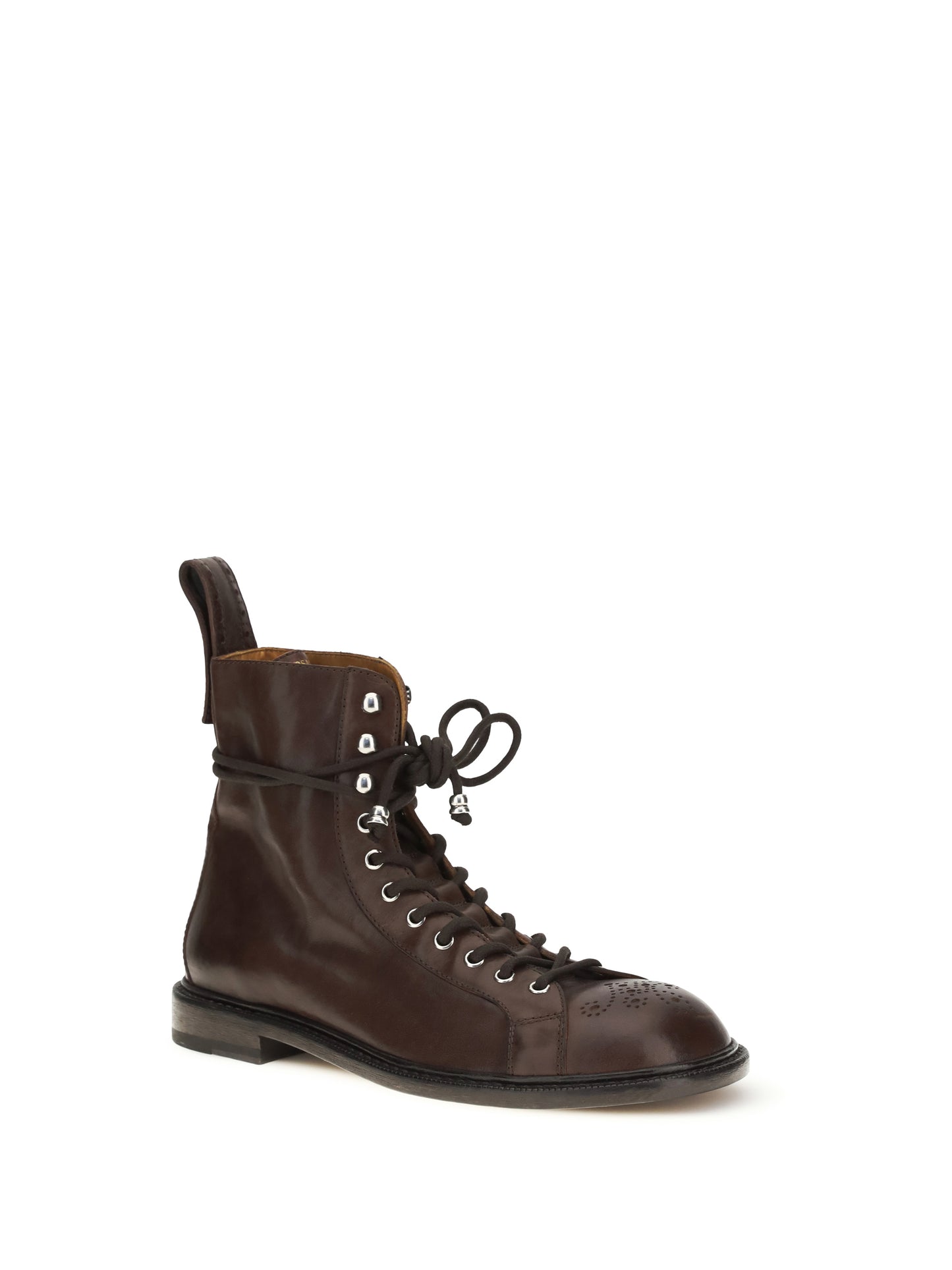 Versace Men Billy Leather Ankle Boots VERSACE