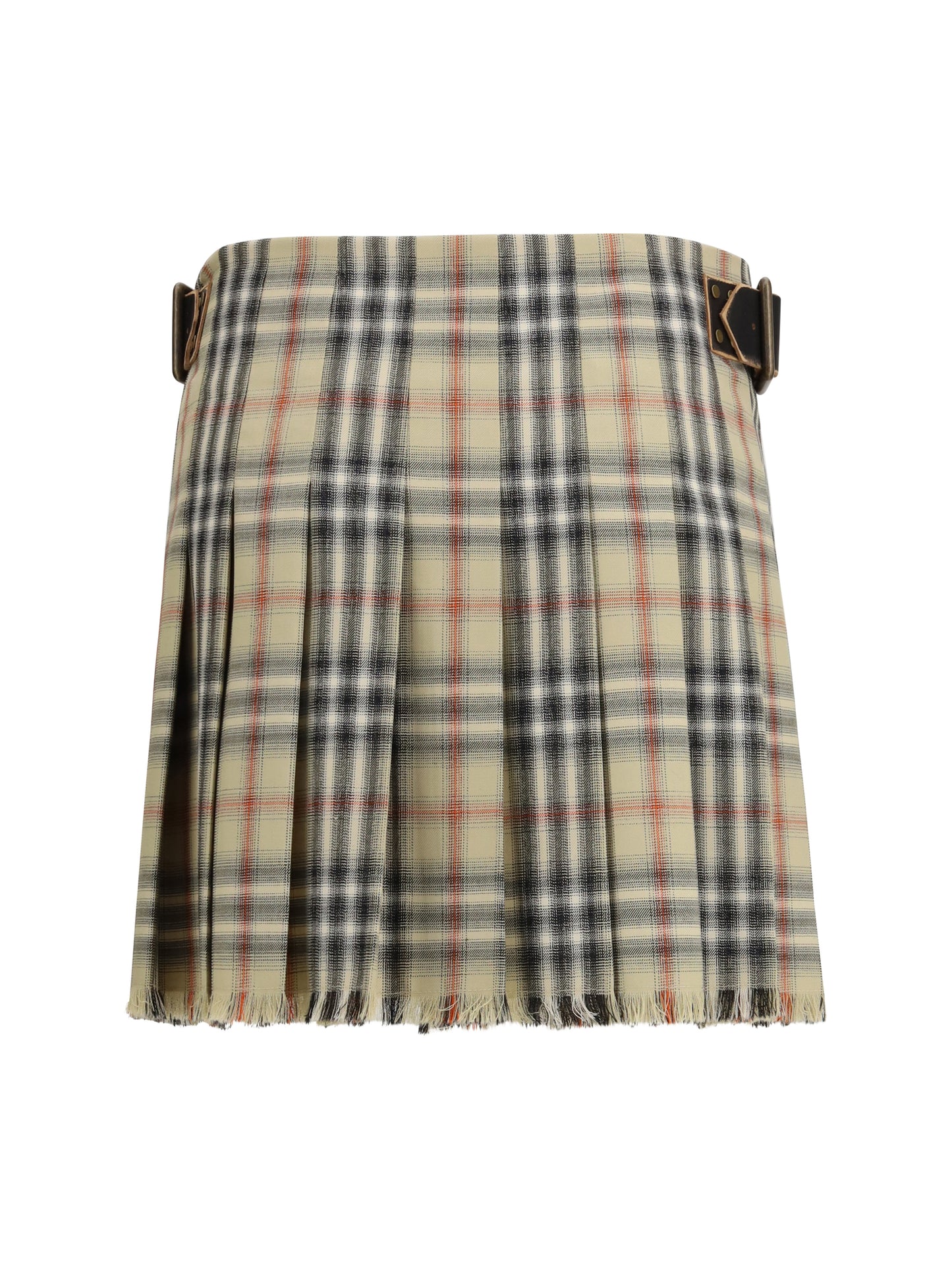 Burberry Women Check Wool Mini Skirt BURBERRY