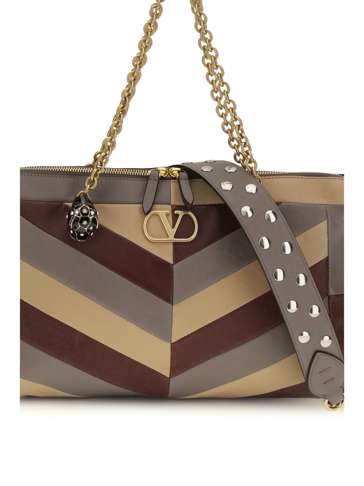 Valentino Garavani Women Medium Panthea Chevron Nappa Shoulder Bag VALENTINO GARAVANI