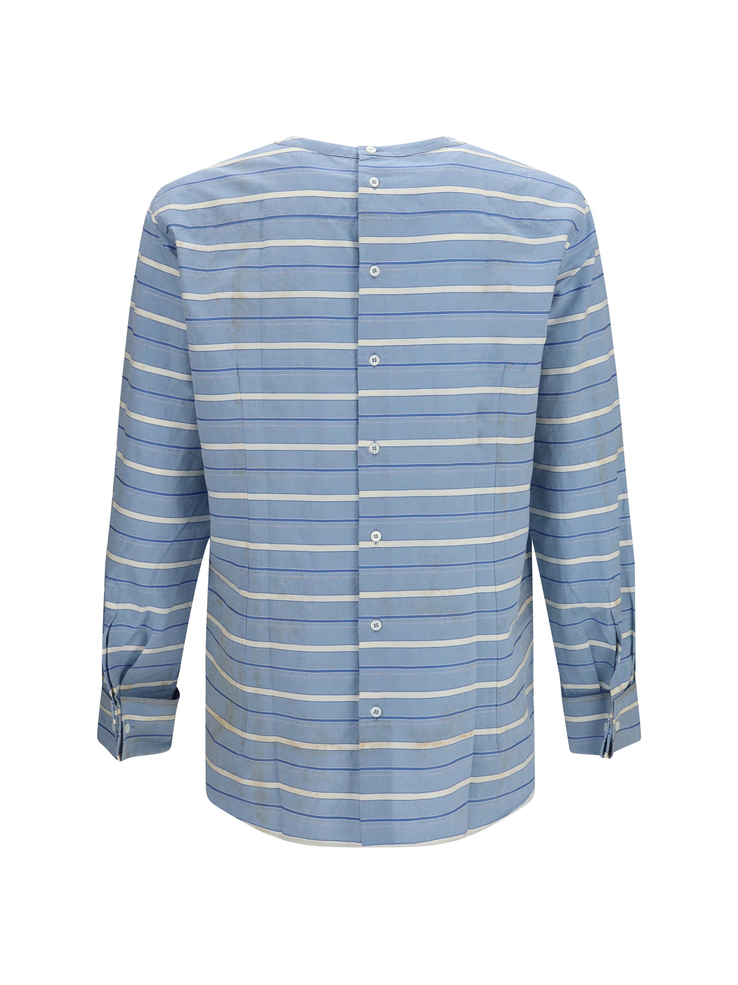 Prada Men Cotton Shirt With Back Buttons PRADA