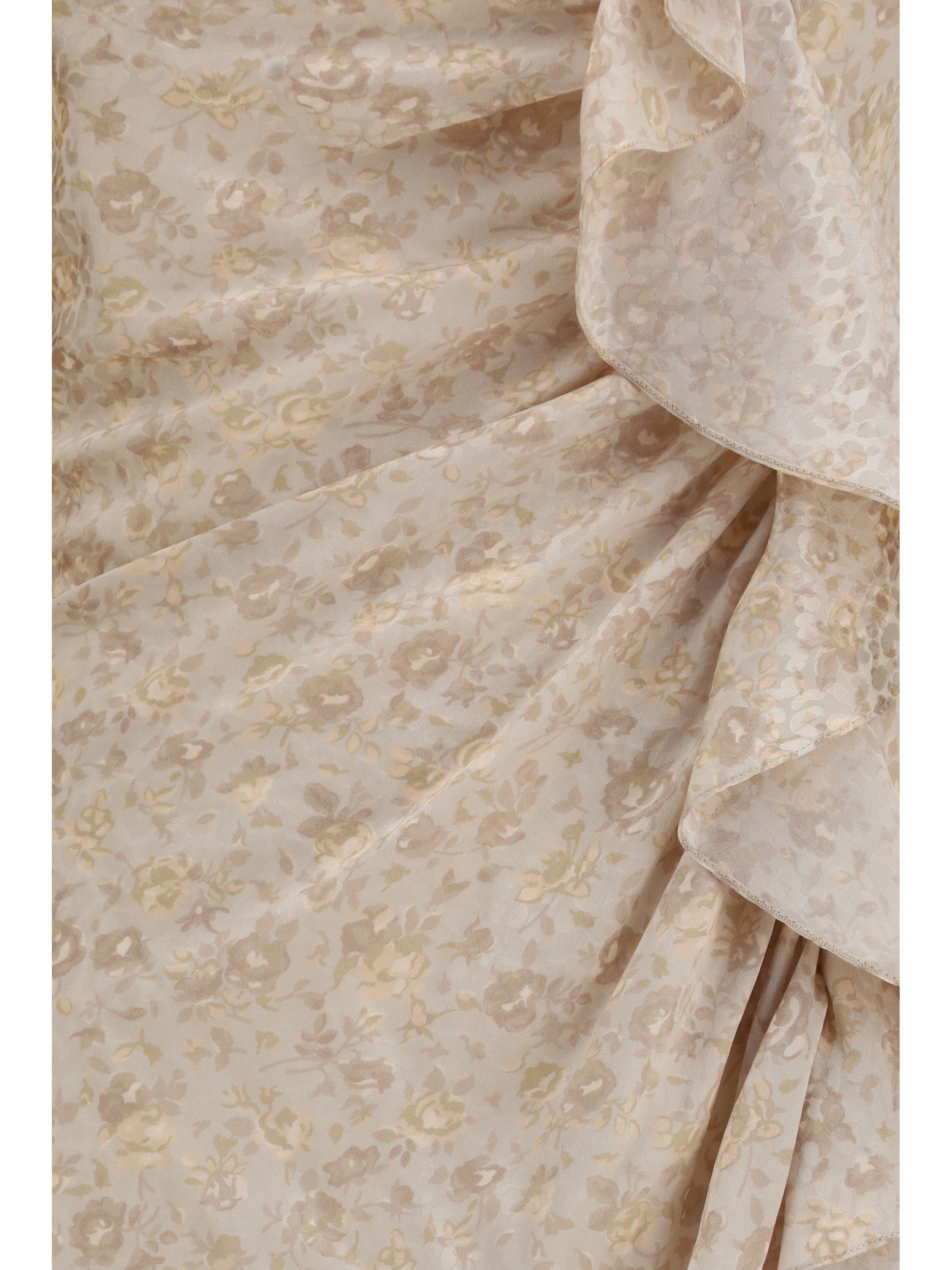 Alessandra Rich Women Jacquard Draped Dress With Flounces ALESSANDRA RICH
