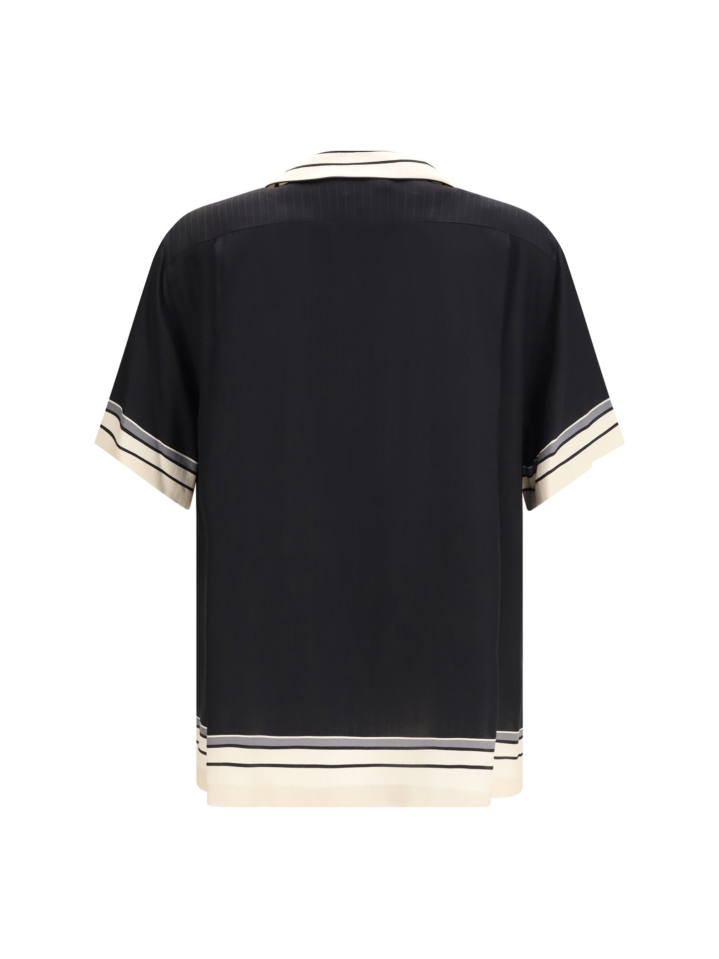 Dolce & Gabbana Men Hawaii Shirt With Logo And Striped Print DOLCE & GABBANA