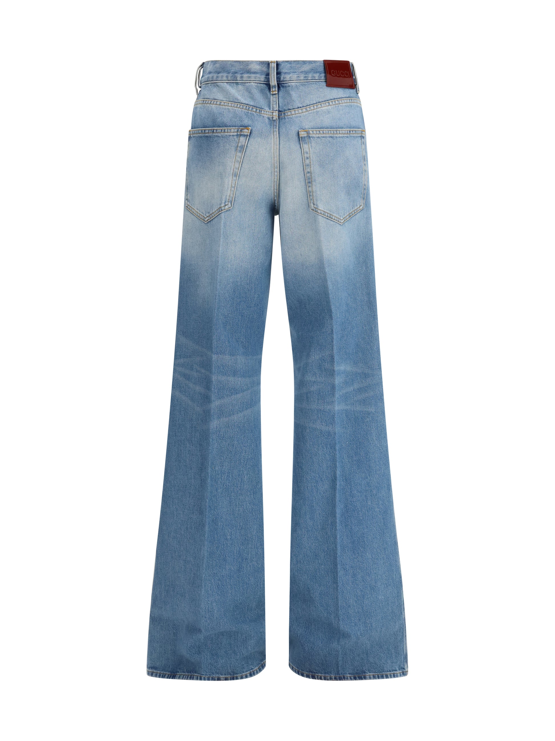Gucci Women Cotton Denim Flare Jeans GUCCI