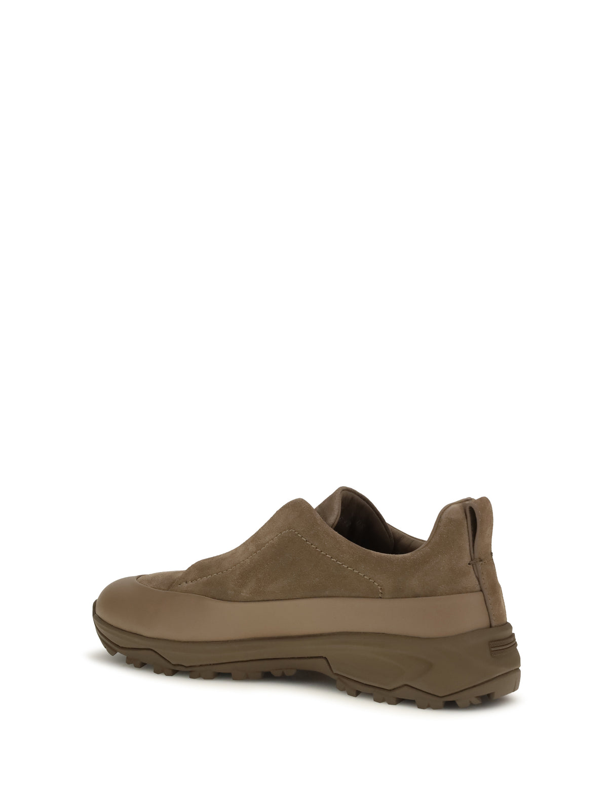 Zegna Men Triple Stitch™ Monte Leather And Suede Sneakers ZEGNA