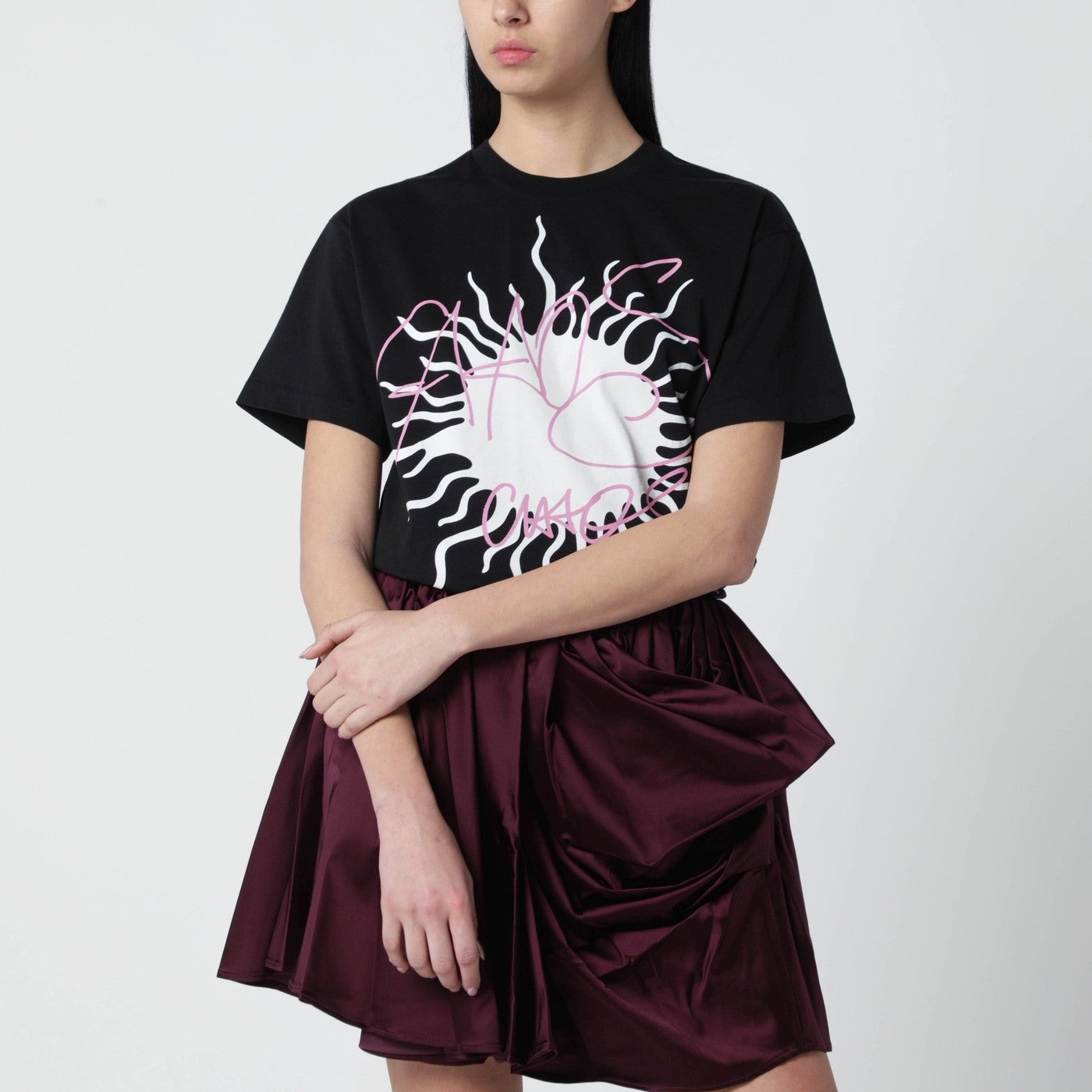 Vivienne Westwood Black T-Shirt With Logo Print Women VIVIENNE WESTWOOD