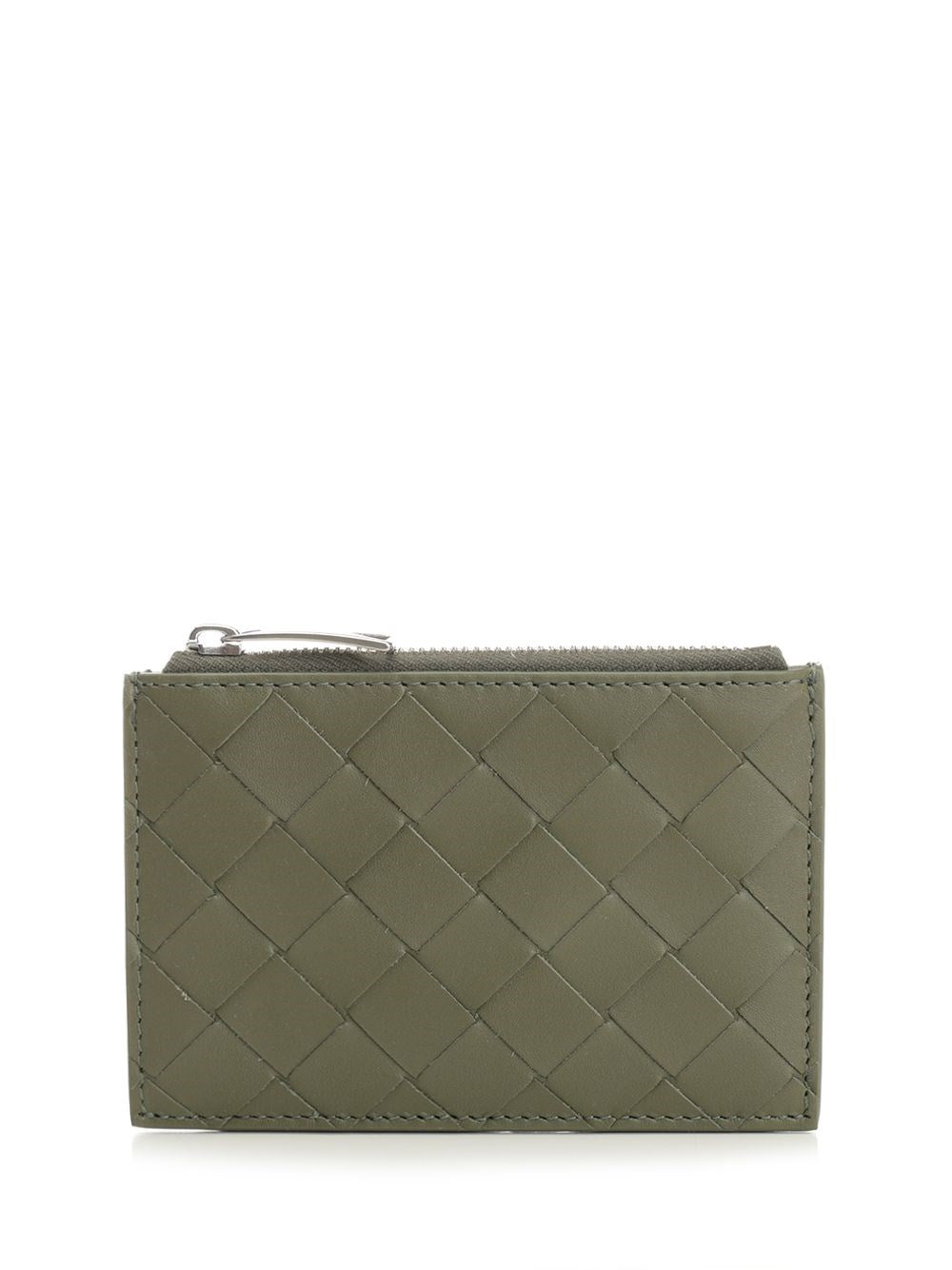 Bottega Veneta Men Woven Card Holder With Zip BOTTEGA VENETA