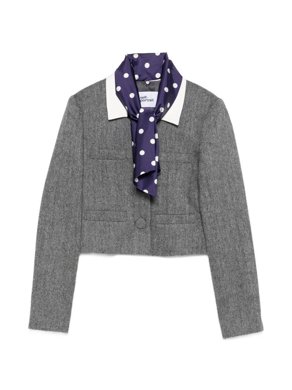Self-Portrait Women Herringbone Jacket SELF-PORTRAIT