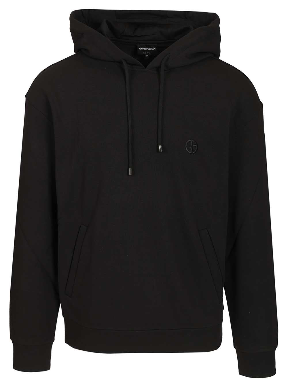 Giorgio Armani Men Cashmere And Cotton Hooded Sweater GIORGIO ARMANI