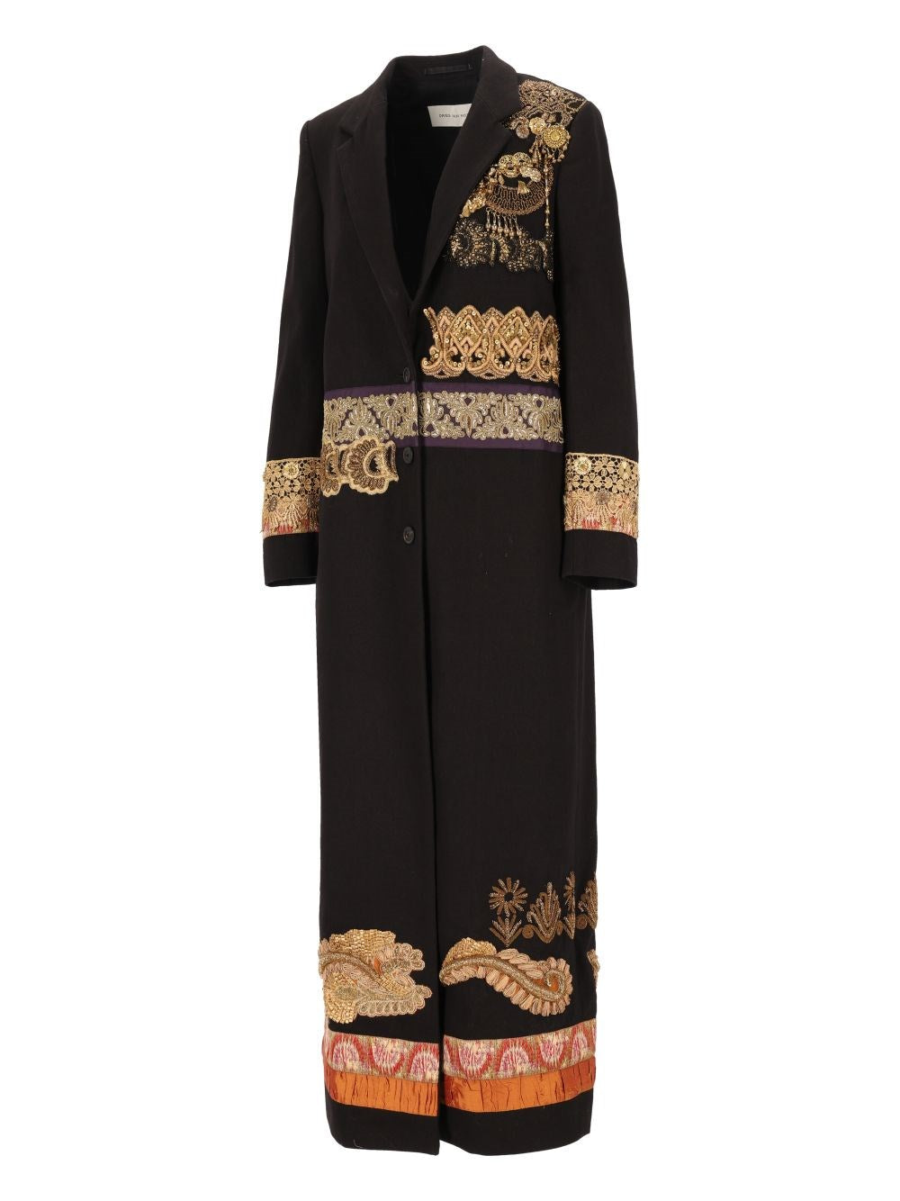 Dries Van Noten Women Embellished Wool Longline Coat DRIES VAN NOTEN