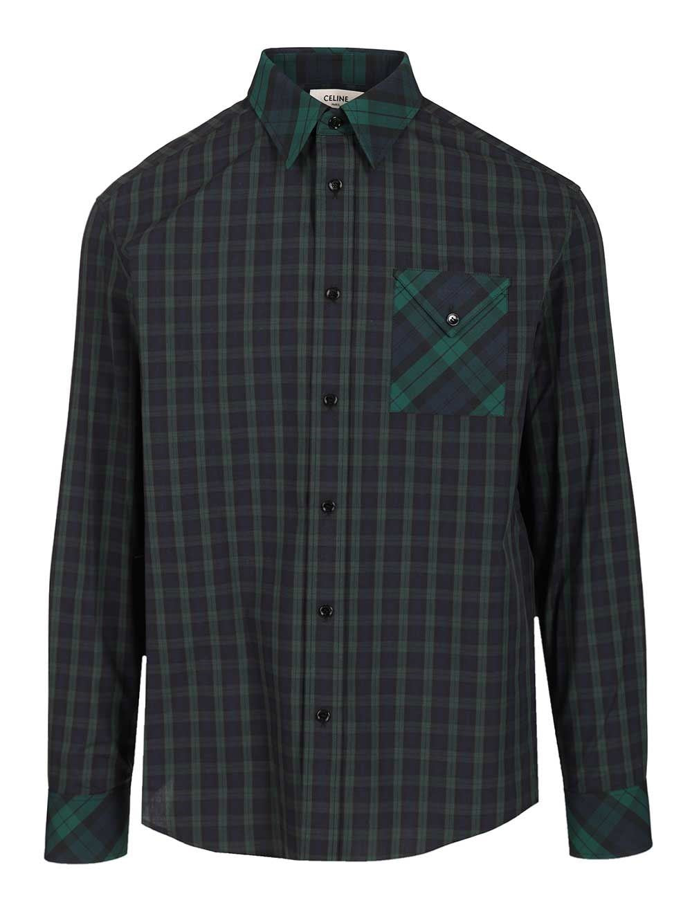 Celine Men Checked Cotton Shirt CELINE