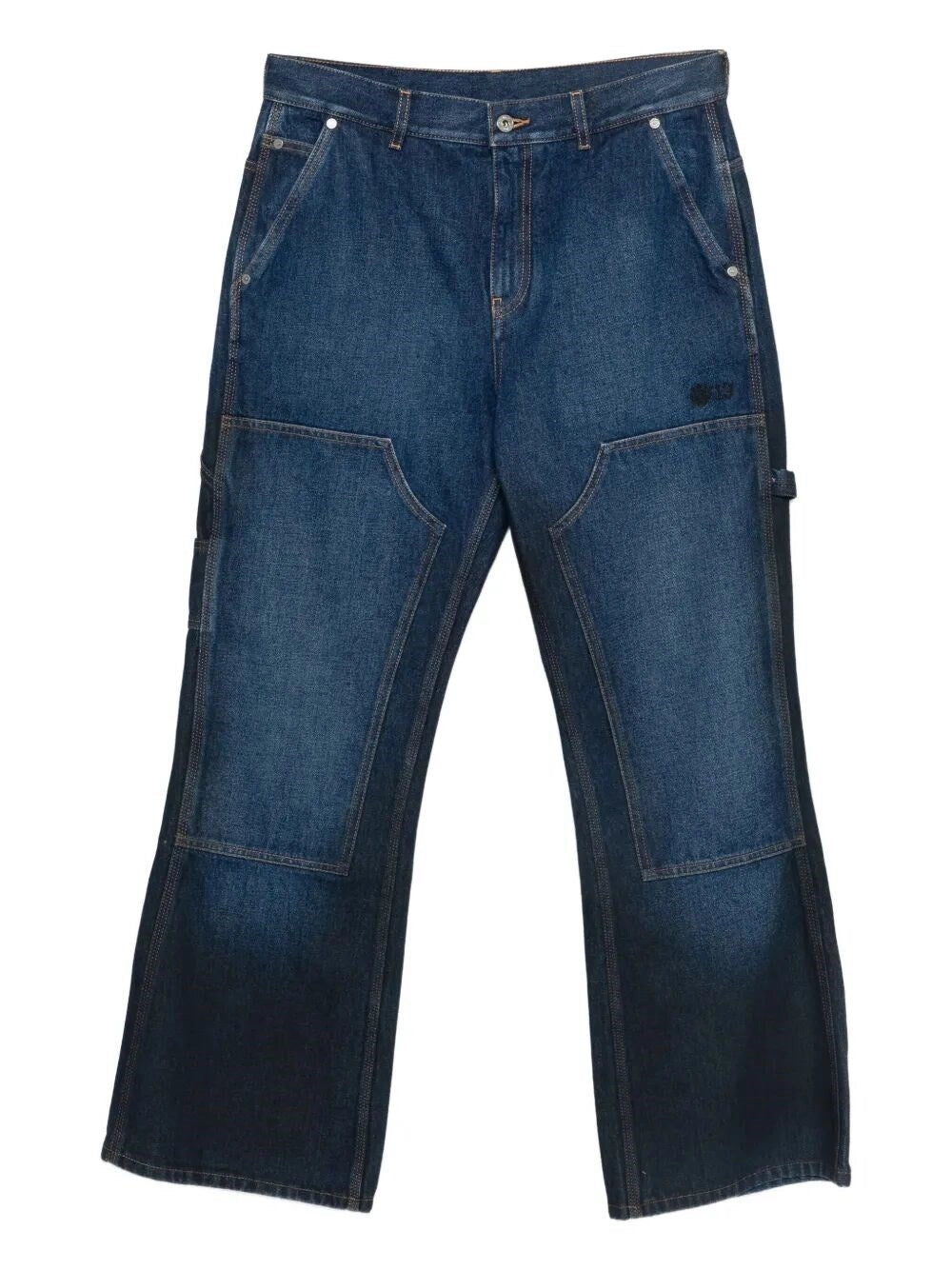 Off White Men `Gothic Ow` Flare Carpenter Jeans