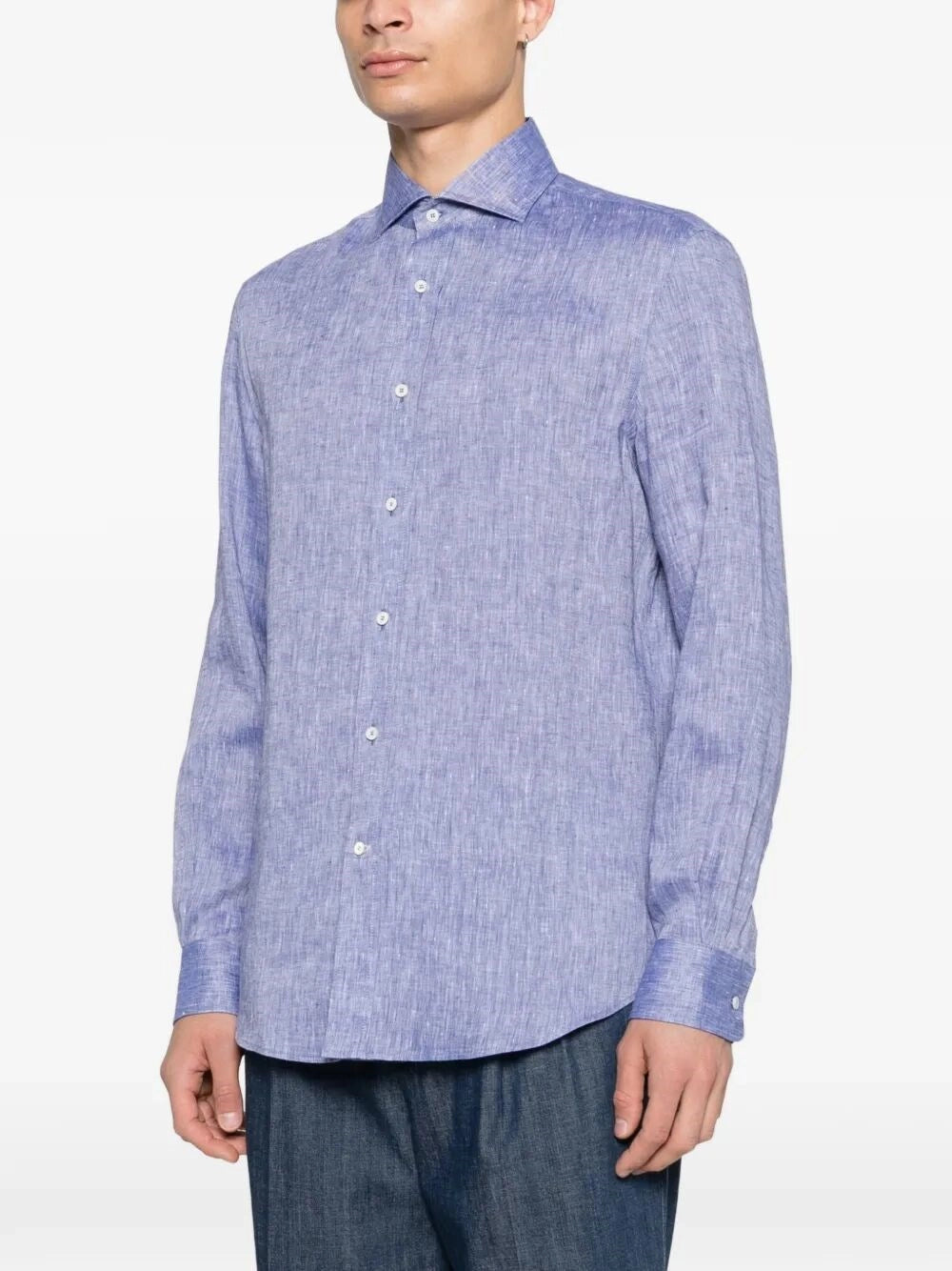 Brunello Cucinelli Men Linen Shirt BRUNELLO CUCINELLI
